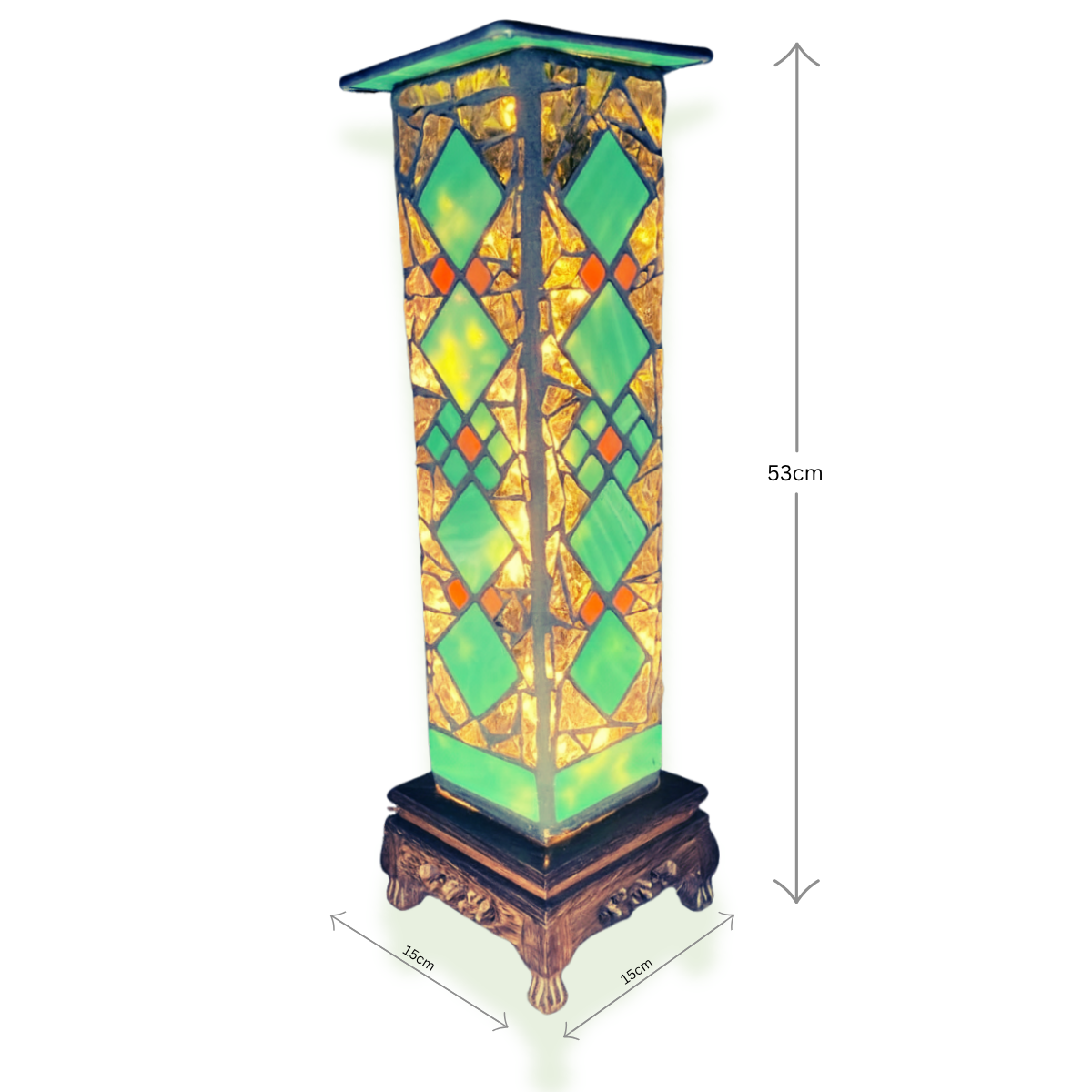Glass Light Sculpture | Sage