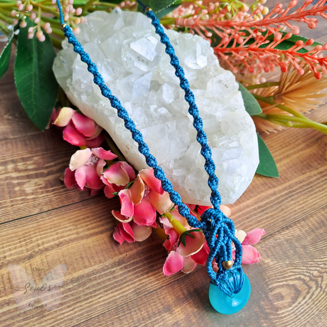 Amazonite Micromacramé Necklace