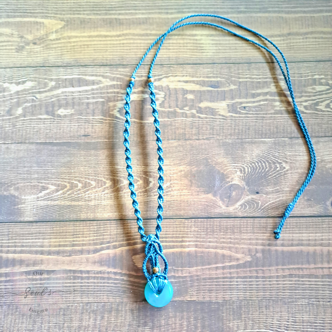 Amazonite Micromacramé Necklace
