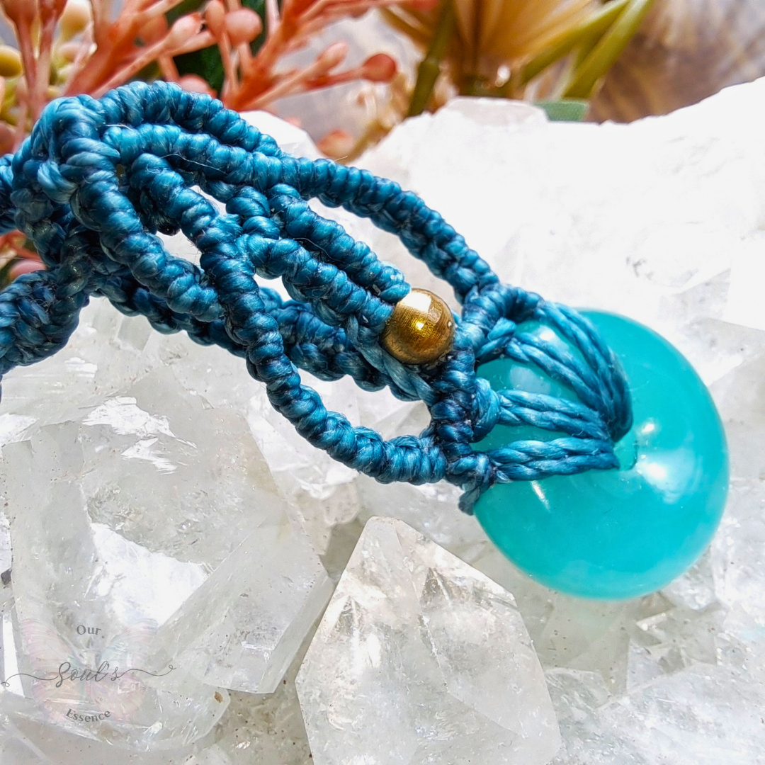 Amazonite Micromacramé Necklace