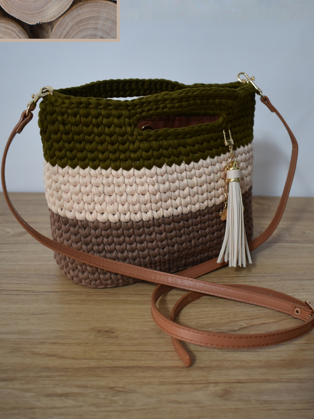 Crochet Handbag - Earthy Tones