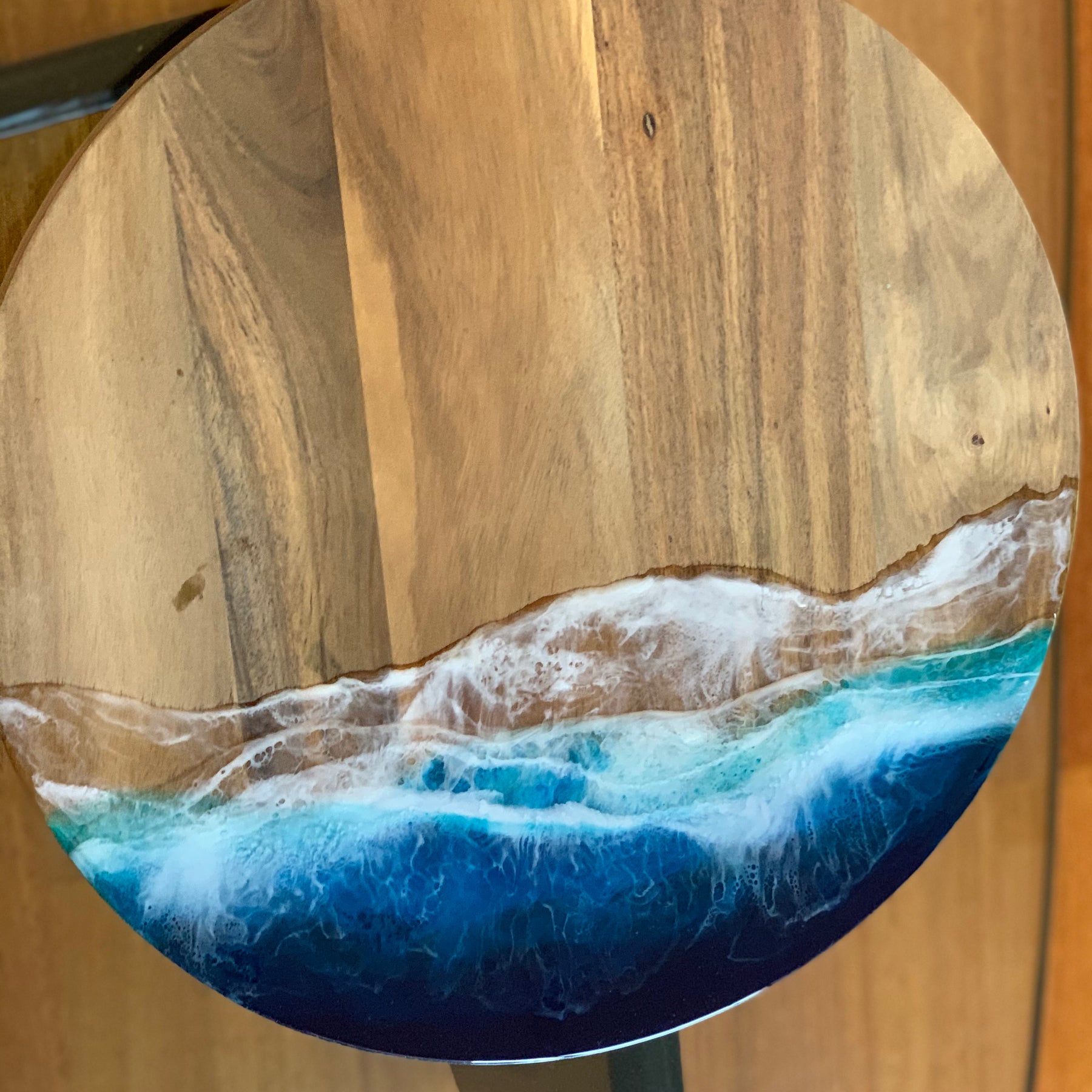 Lazy Susan | Beach waves | charcuterie board | round platter | Grazing board