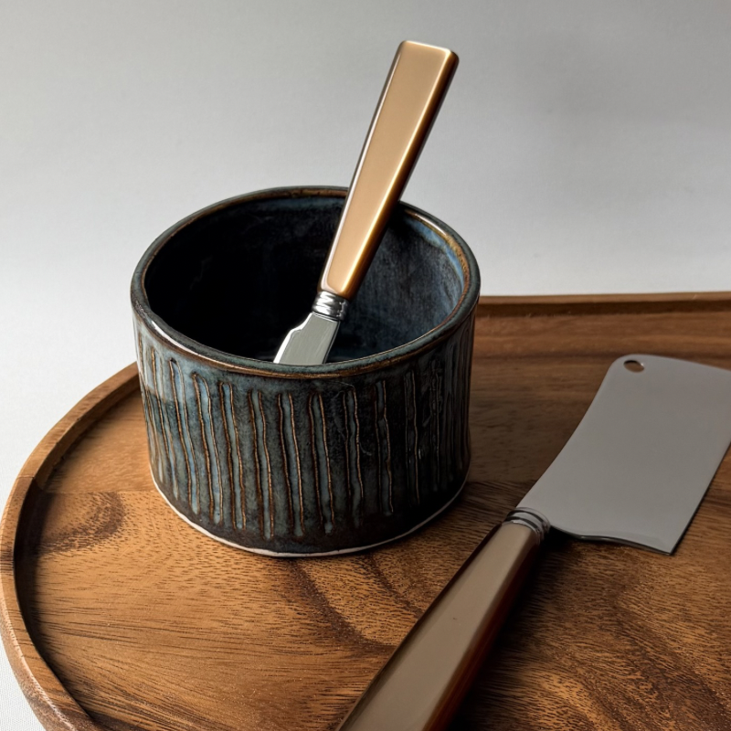Textured Dip Bowl | Denim Blue