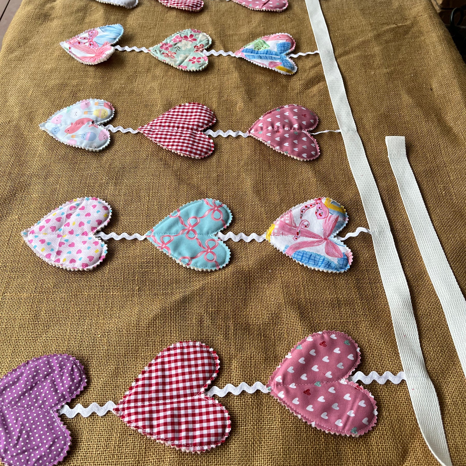 Heart shaped bunting | valentine bunting | keepsake