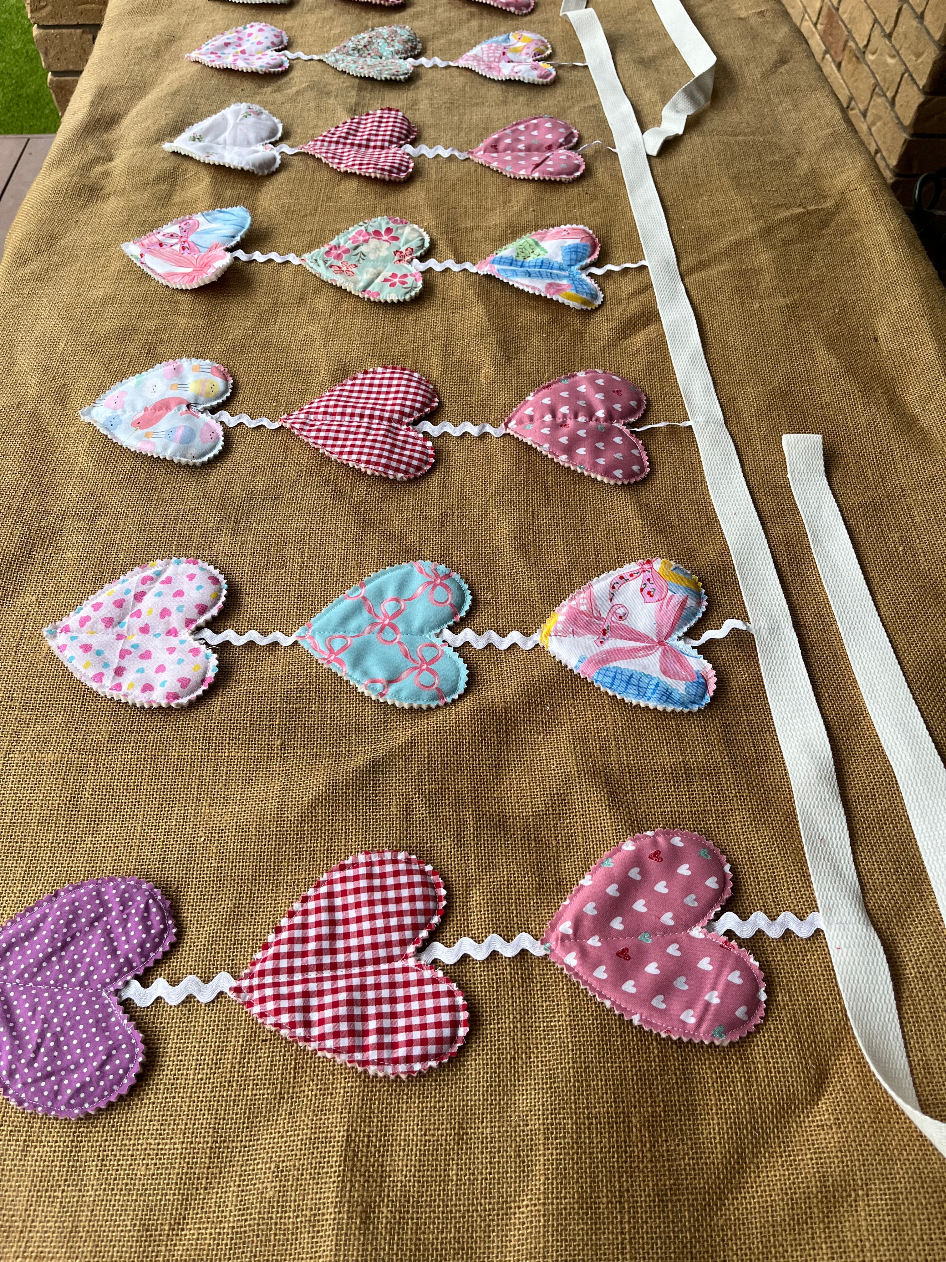 Heart shaped bunting | valentine bunting | keepsake