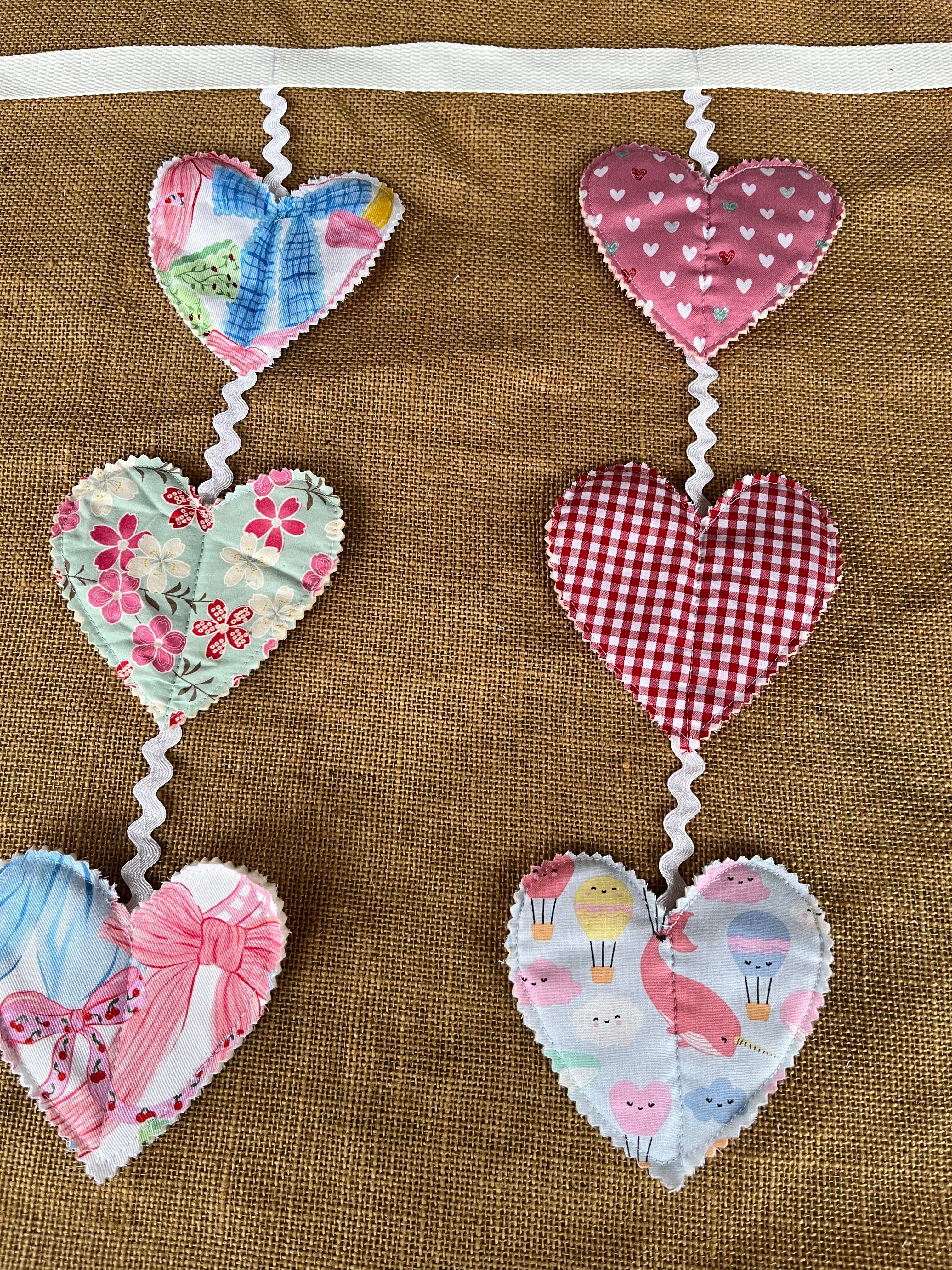 Heart shaped bunting | valentine bunting | keepsake