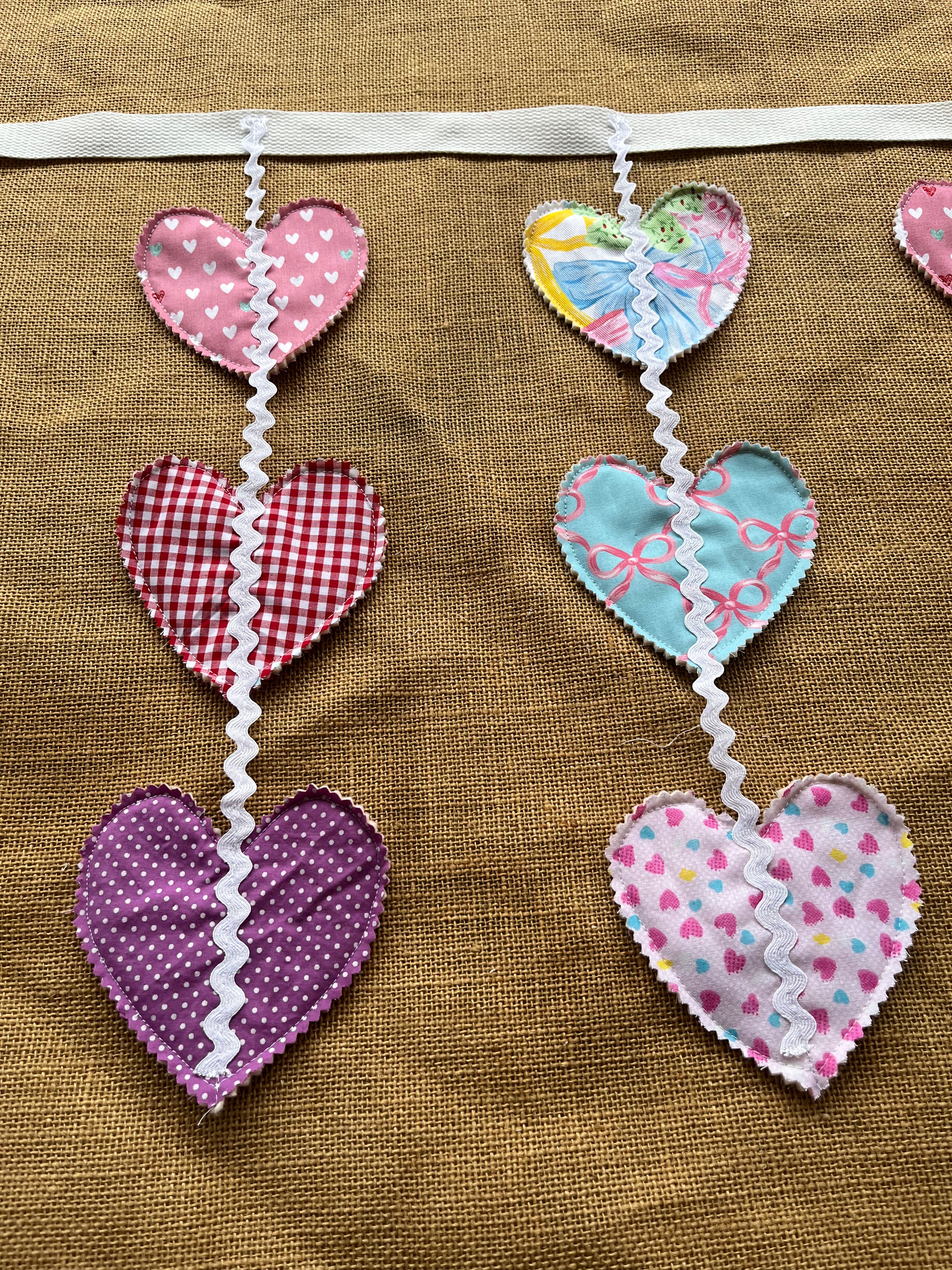 Heart shaped bunting | valentine bunting | keepsake