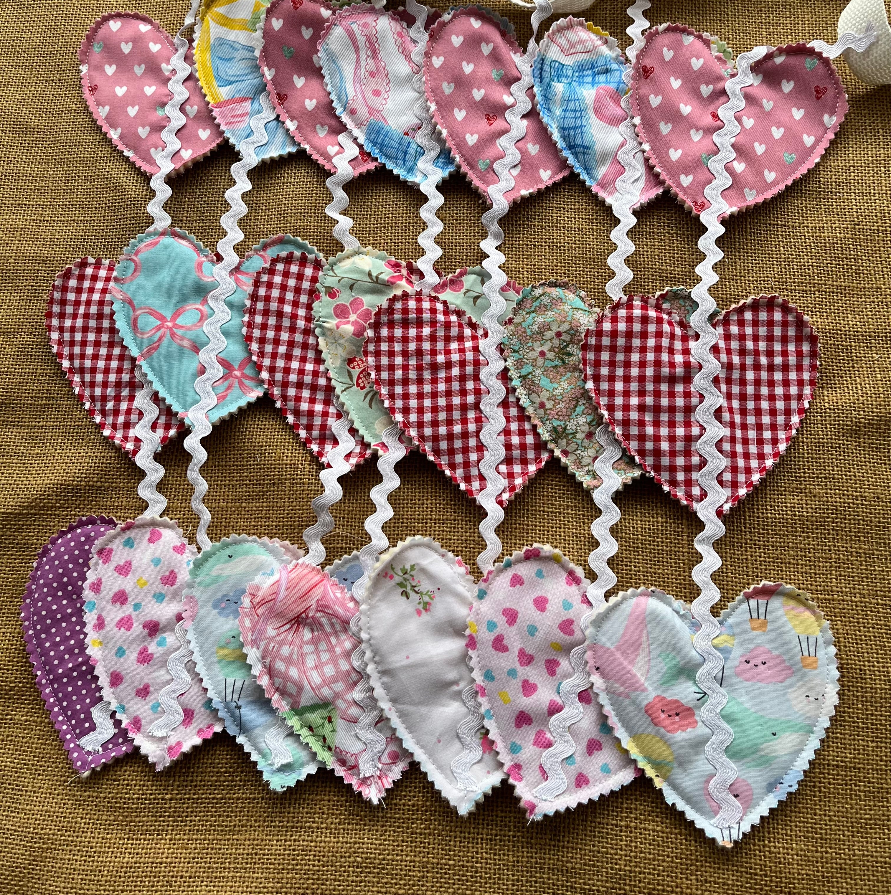 Heart shaped bunting | valentine bunting | keepsake