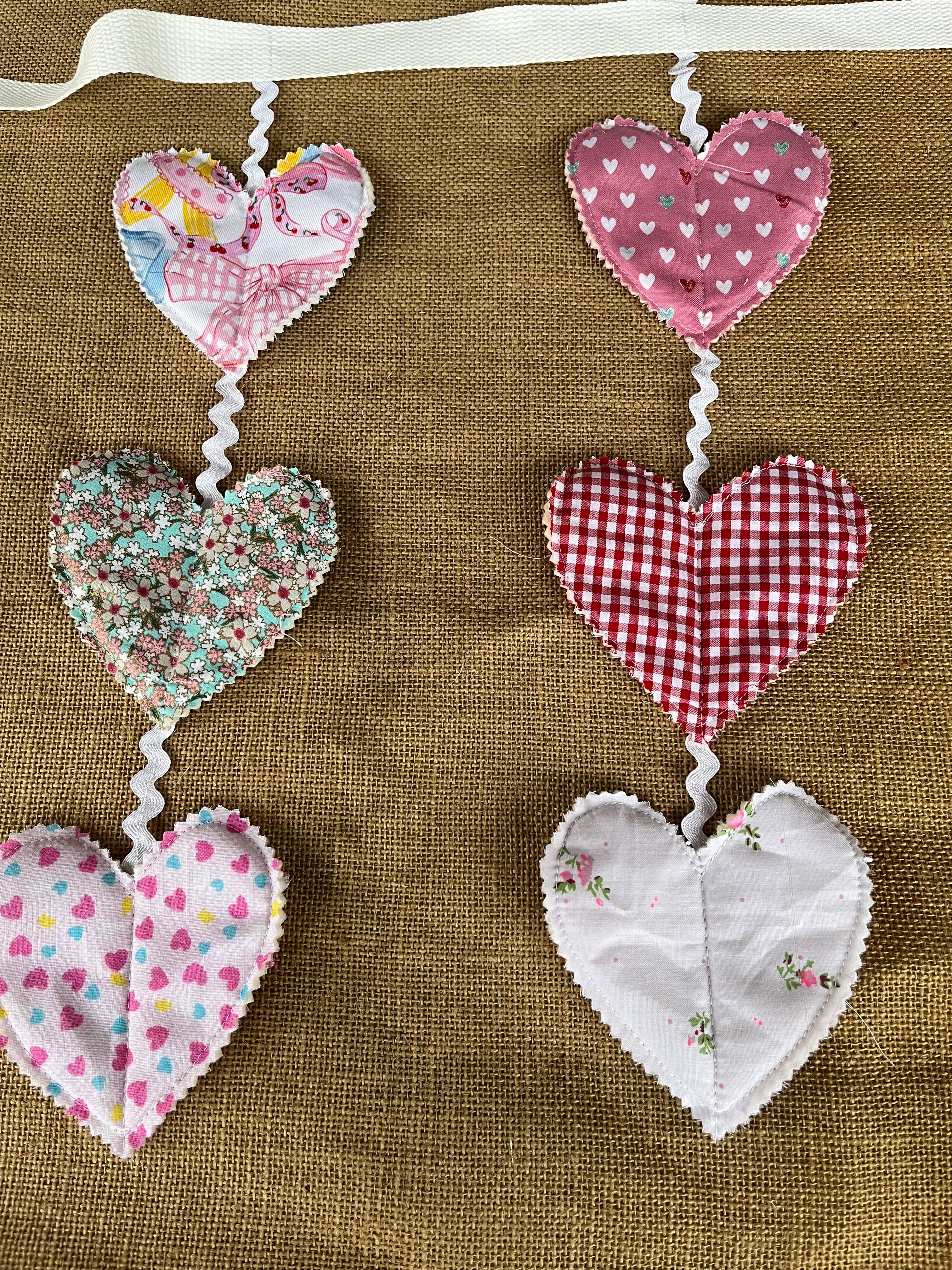 Heart shaped bunting | valentine bunting | keepsake