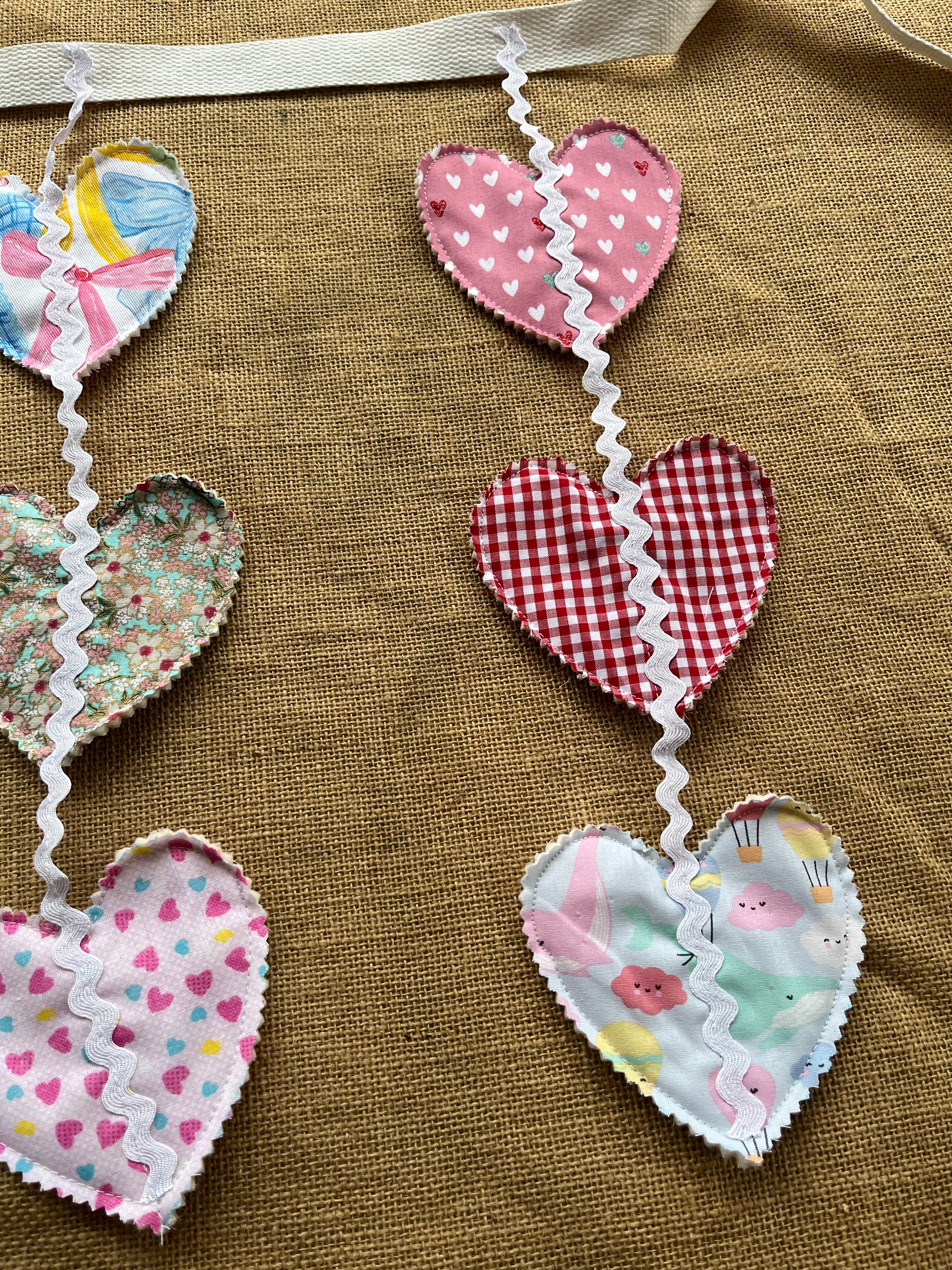 Heart shaped bunting | valentine bunting | keepsake