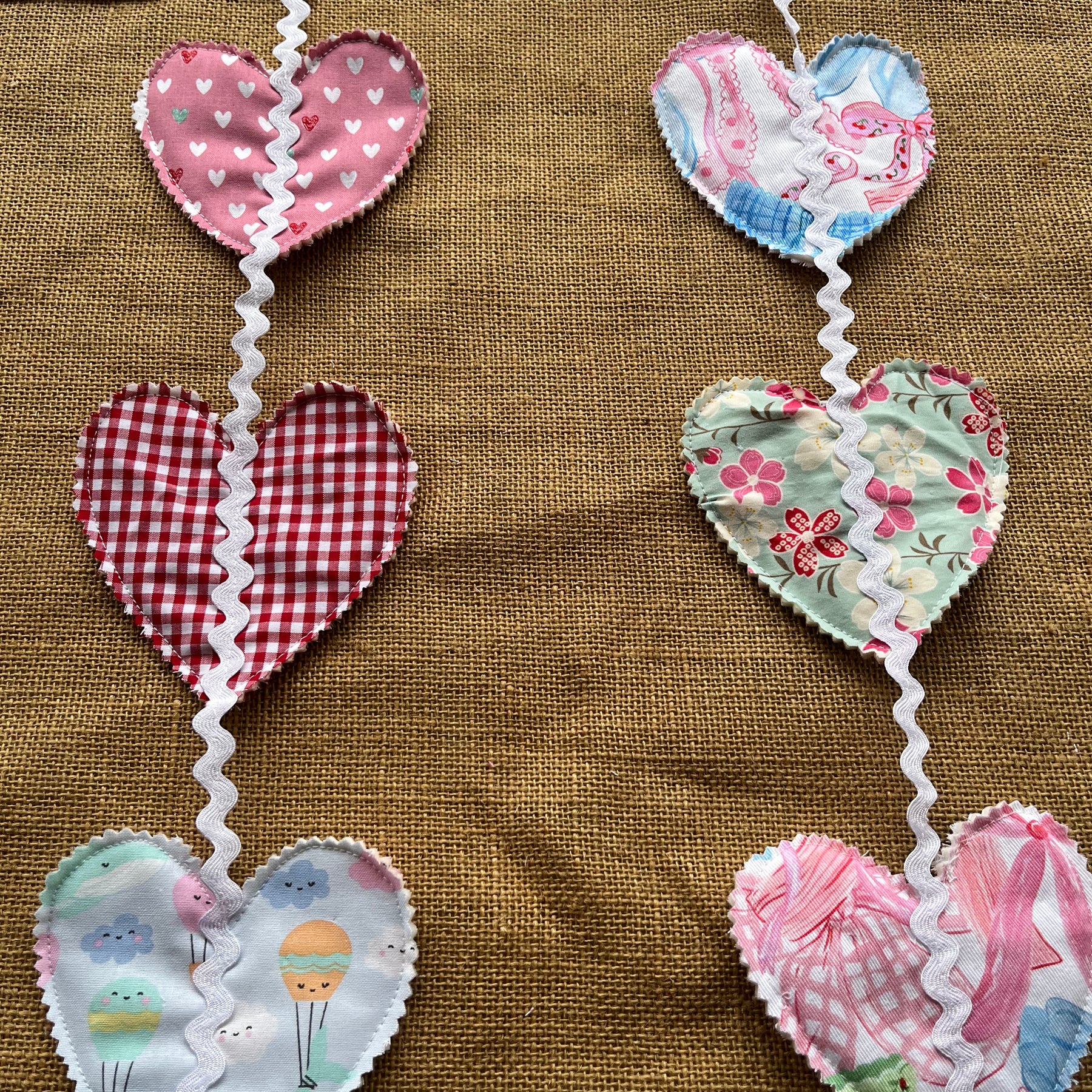 Heart shaped bunting | valentine bunting | keepsake