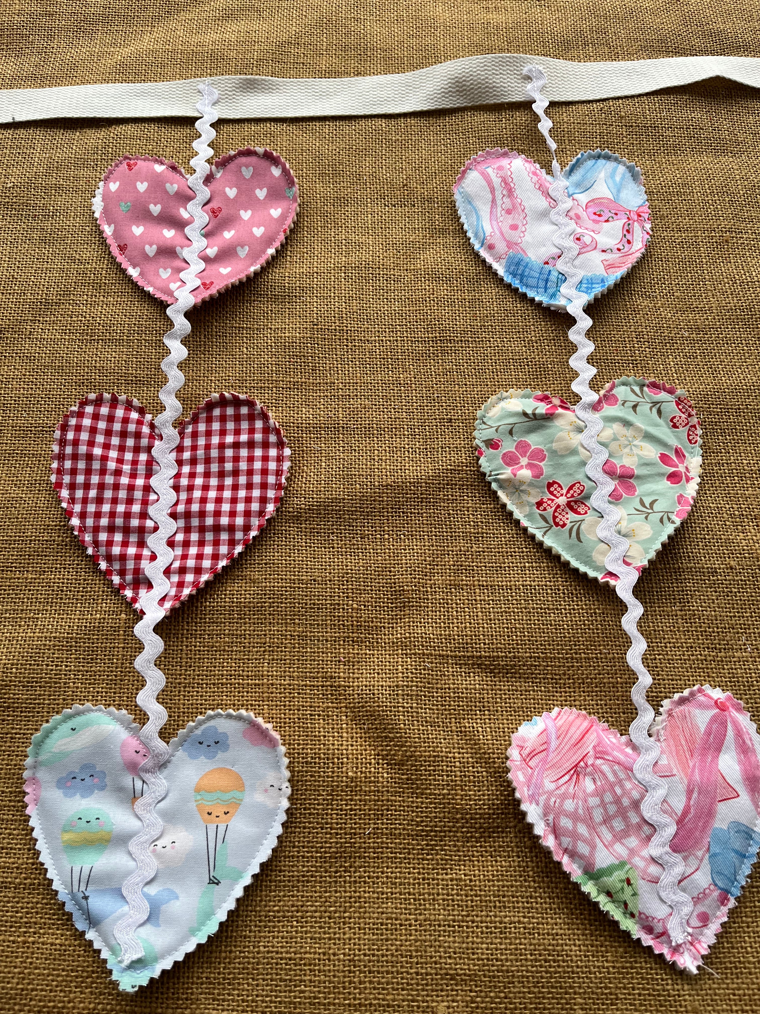 Heart shaped bunting | valentine bunting | keepsake