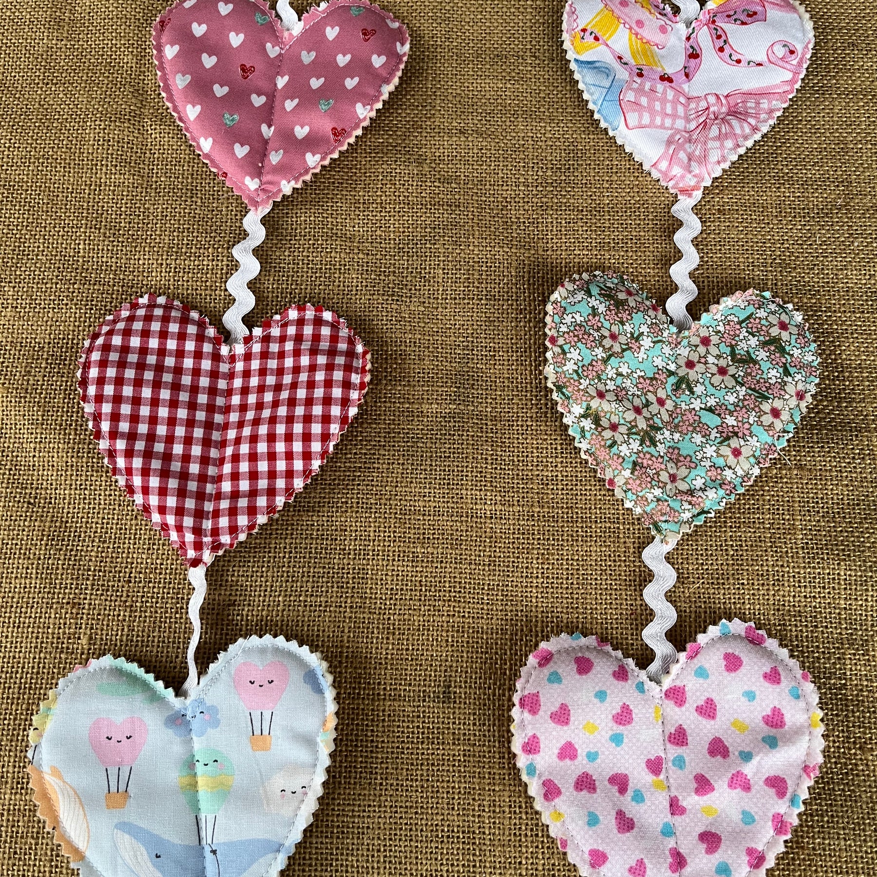 Heart shaped bunting | valentine bunting | keepsake