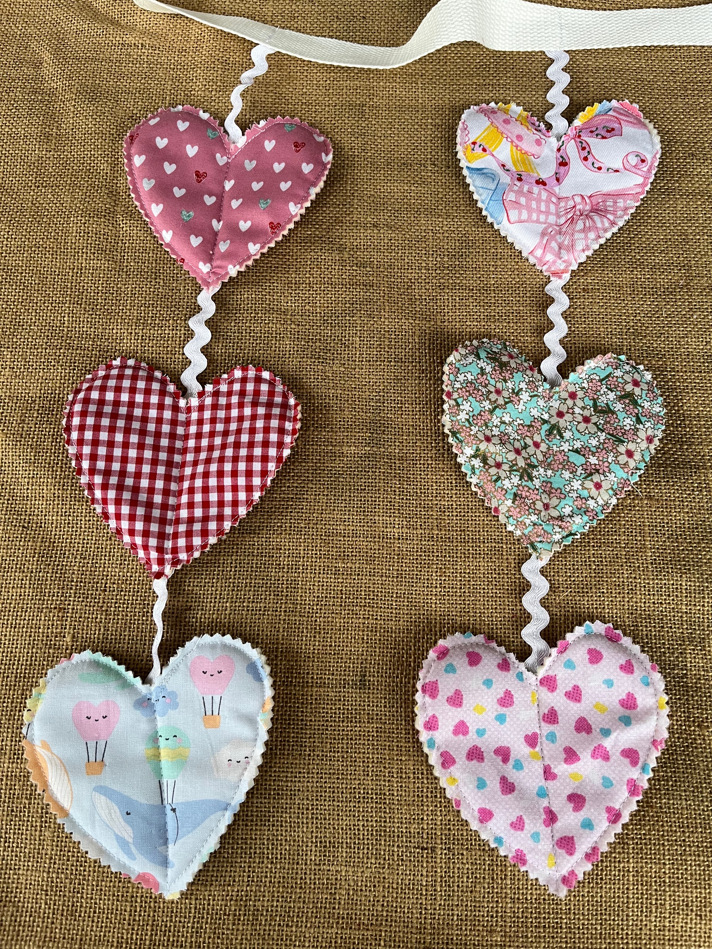 Heart shaped bunting | valentine bunting | keepsake