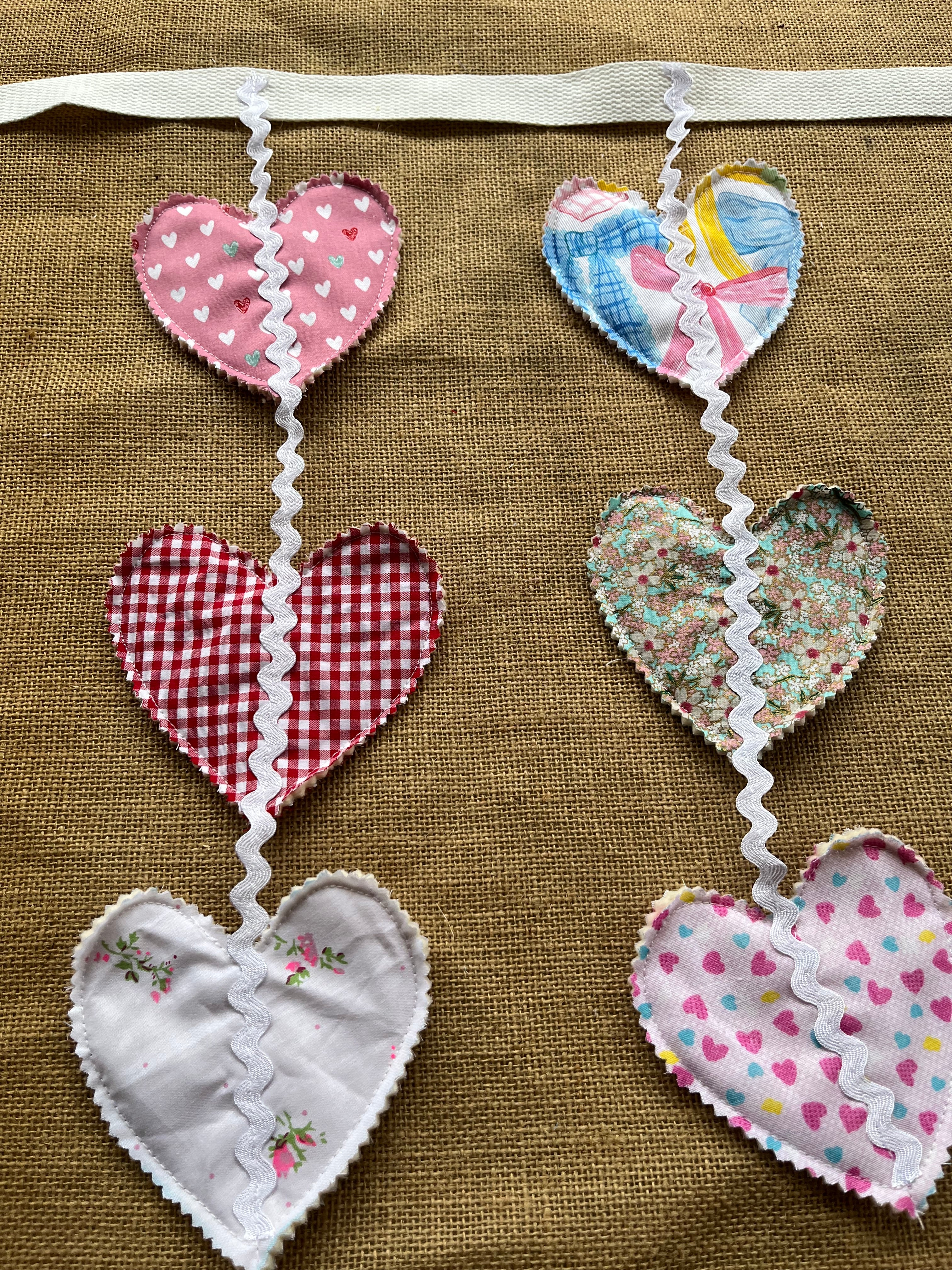 Heart shaped bunting | valentine bunting | keepsake
