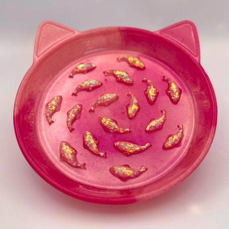 Handmade Resin Slow Feeder Cat Bowl