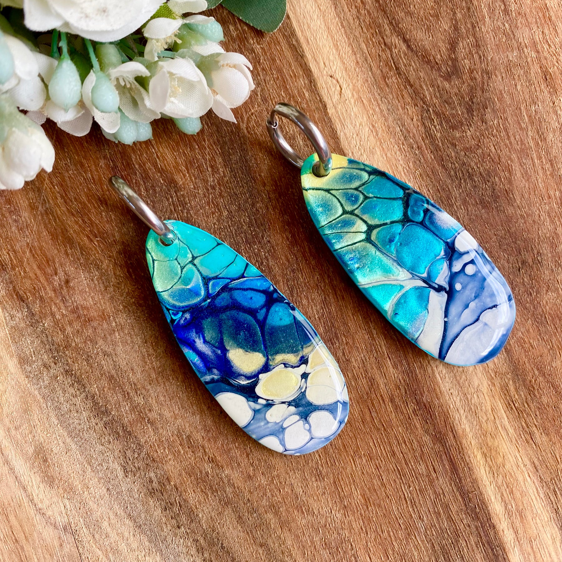 Artisan Turquoise Dangle Earrings