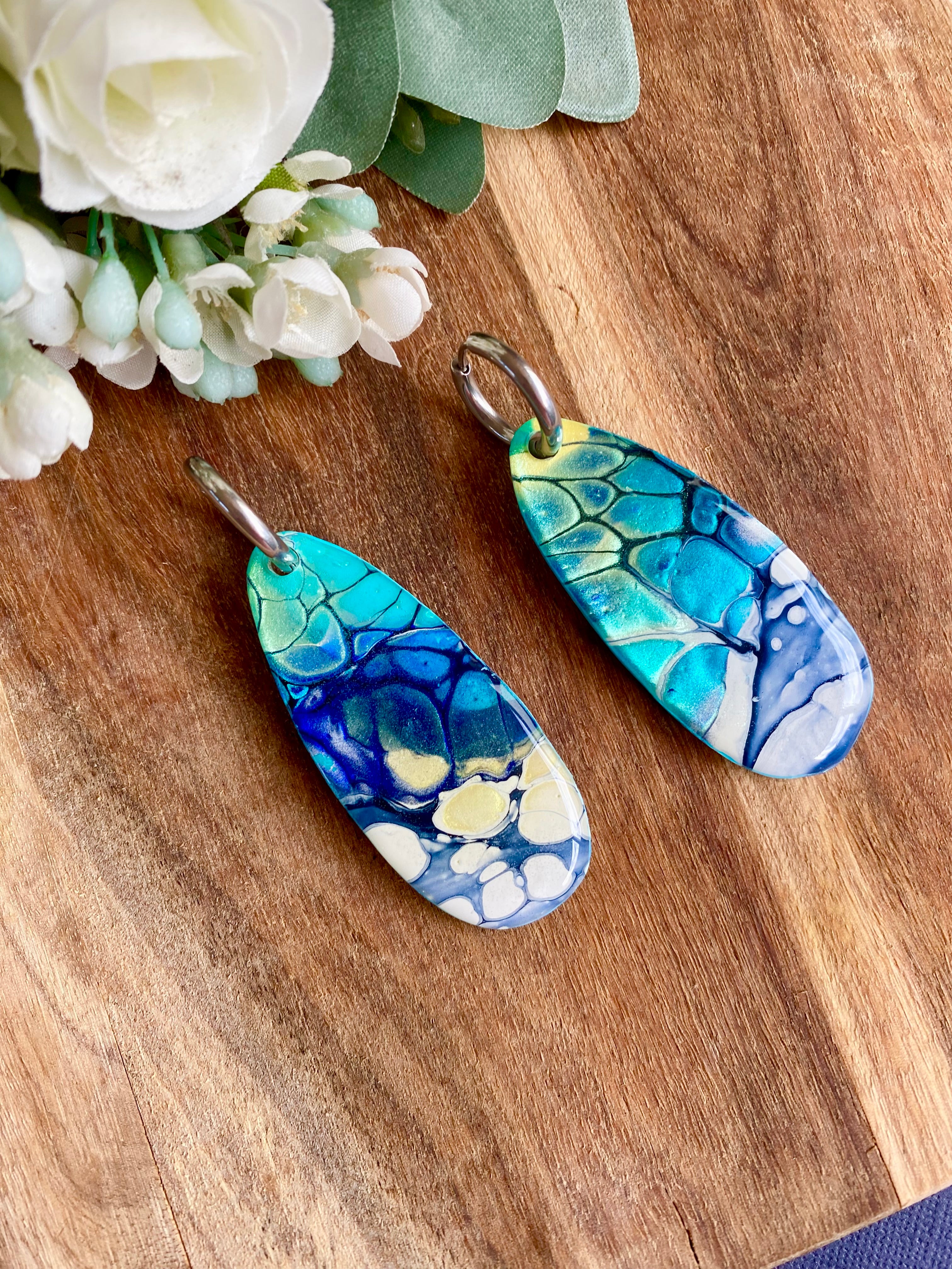 Artisan Turquoise Dangle Earrings