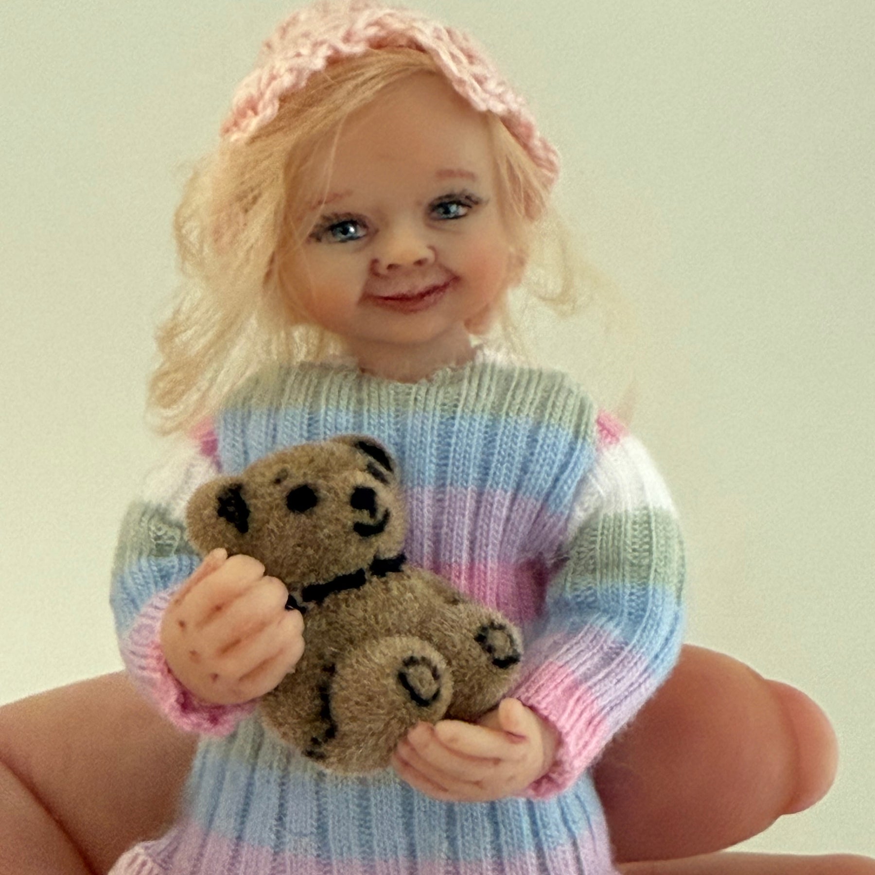 1:12 scale doll/ Handmade collectible miniature/ Polymer clay OOAK doll
