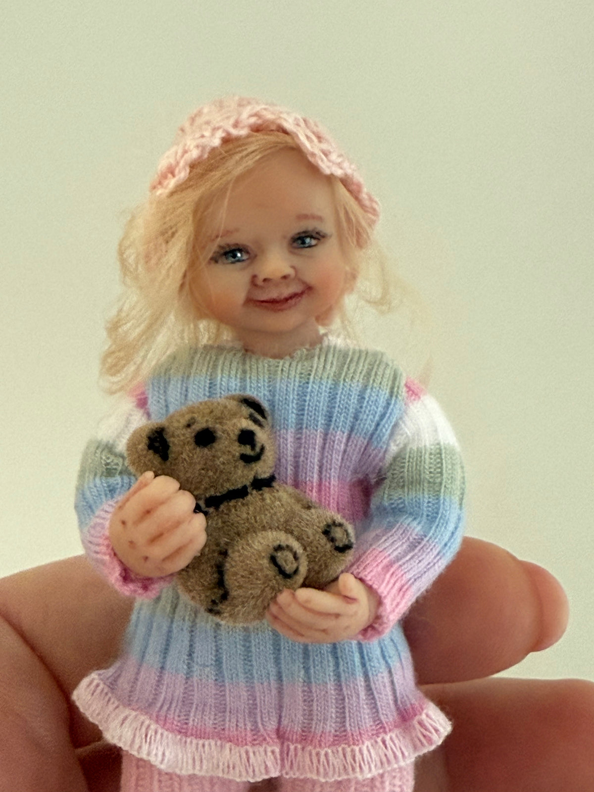 1:12 scale doll/ Handmade collectible miniature/ Polymer clay OOAK doll