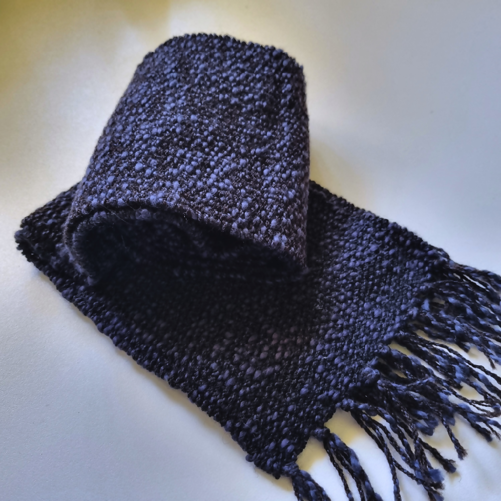 Handwoven wool scarf made with Bendigo Woollen Mill yarn