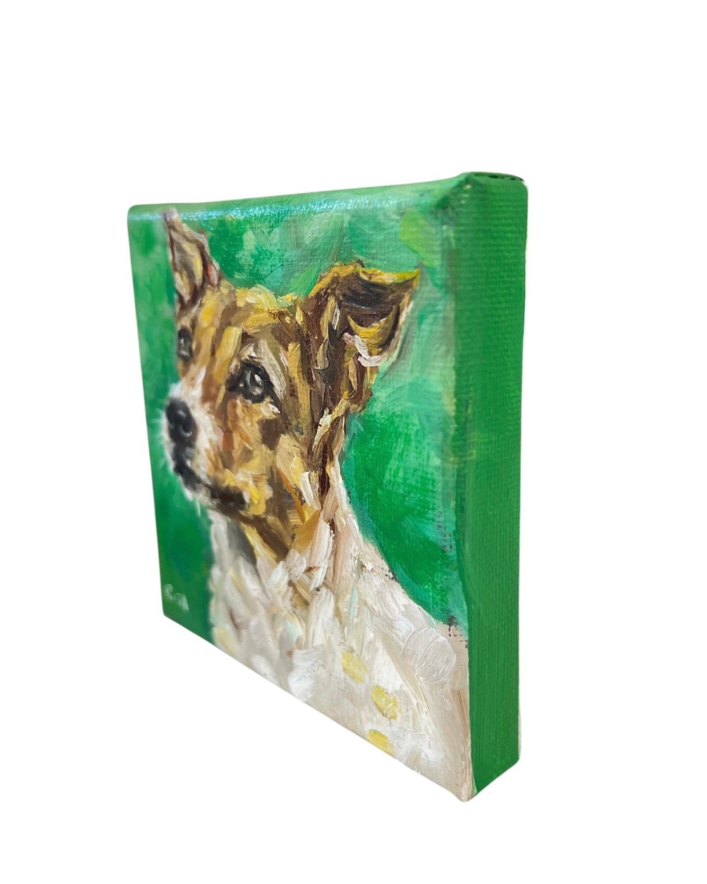 Little Jack Russell | Original Mini Oil Painting | Handmade Australian Dog Art