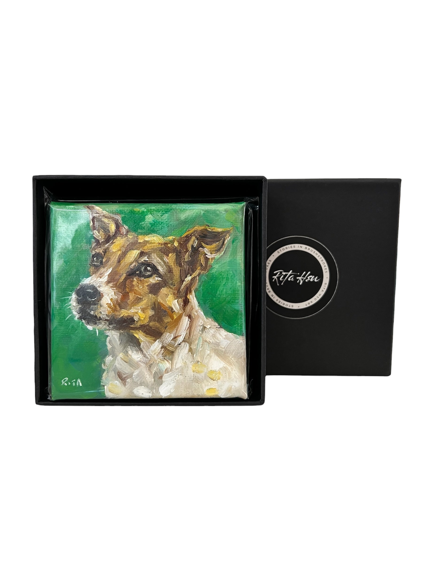 Little Jack Russell | Original Mini Oil Painting | Handmade Australian Dog Art