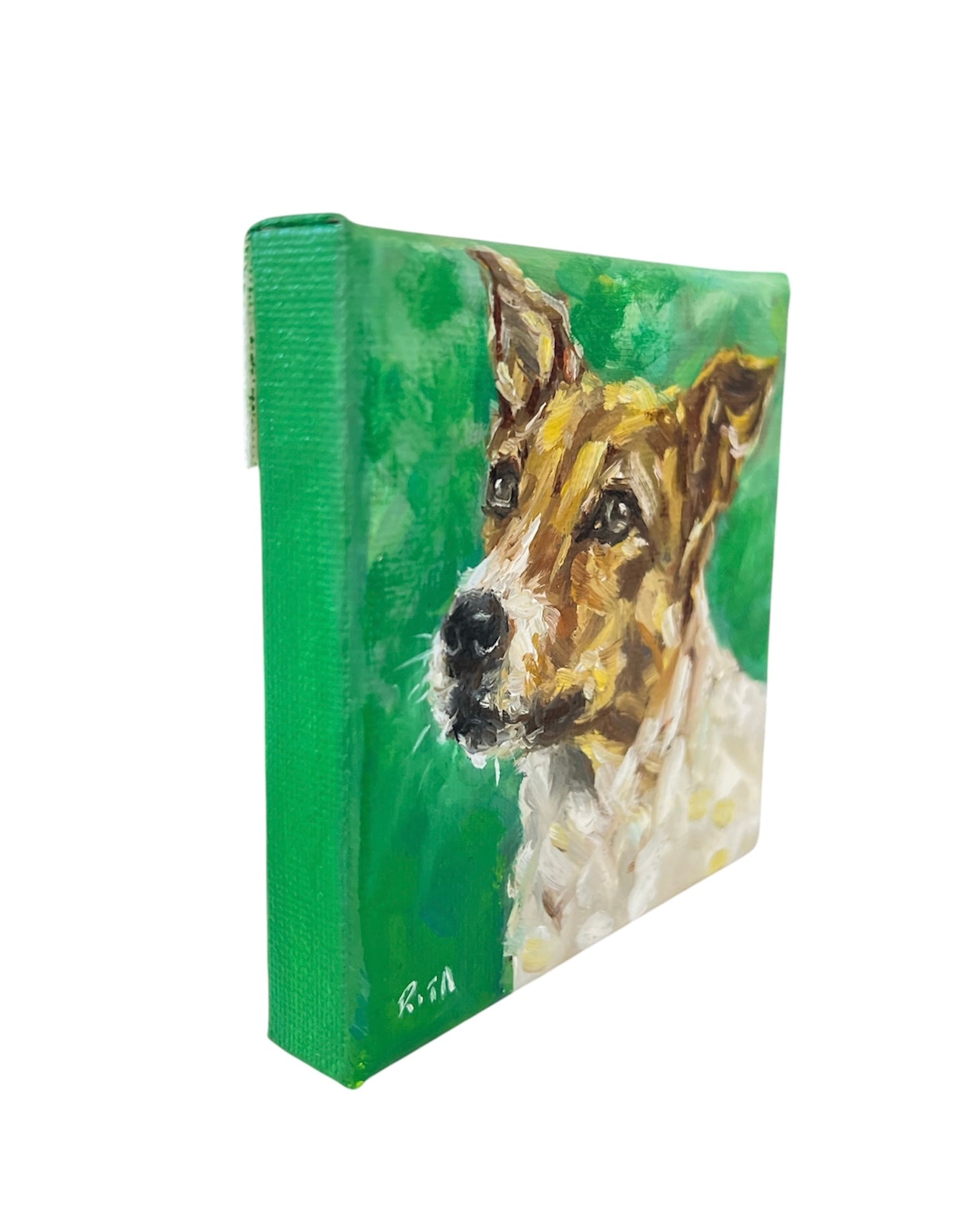 Little Jack Russell | Original Mini Oil Painting | Handmade Australian Dog Art