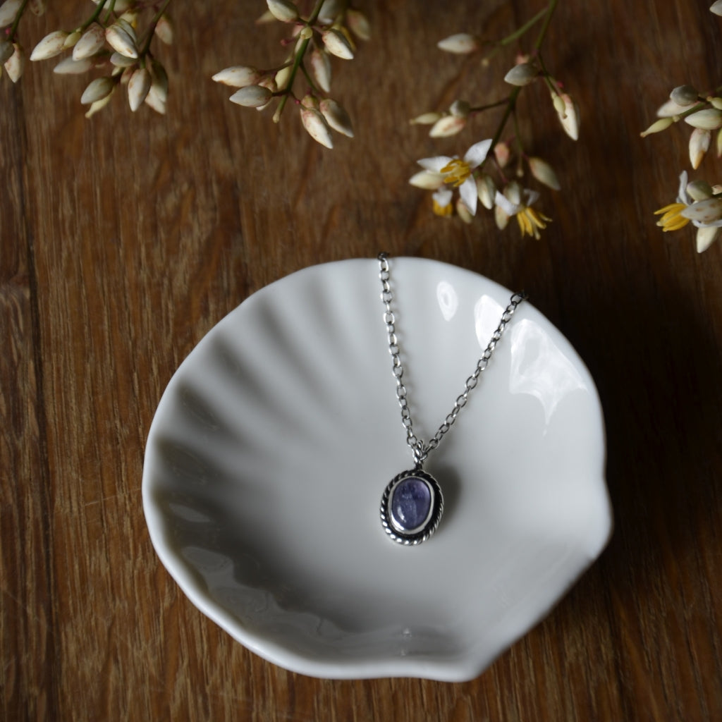Tanzanite Twist Sterling Silver Pendant