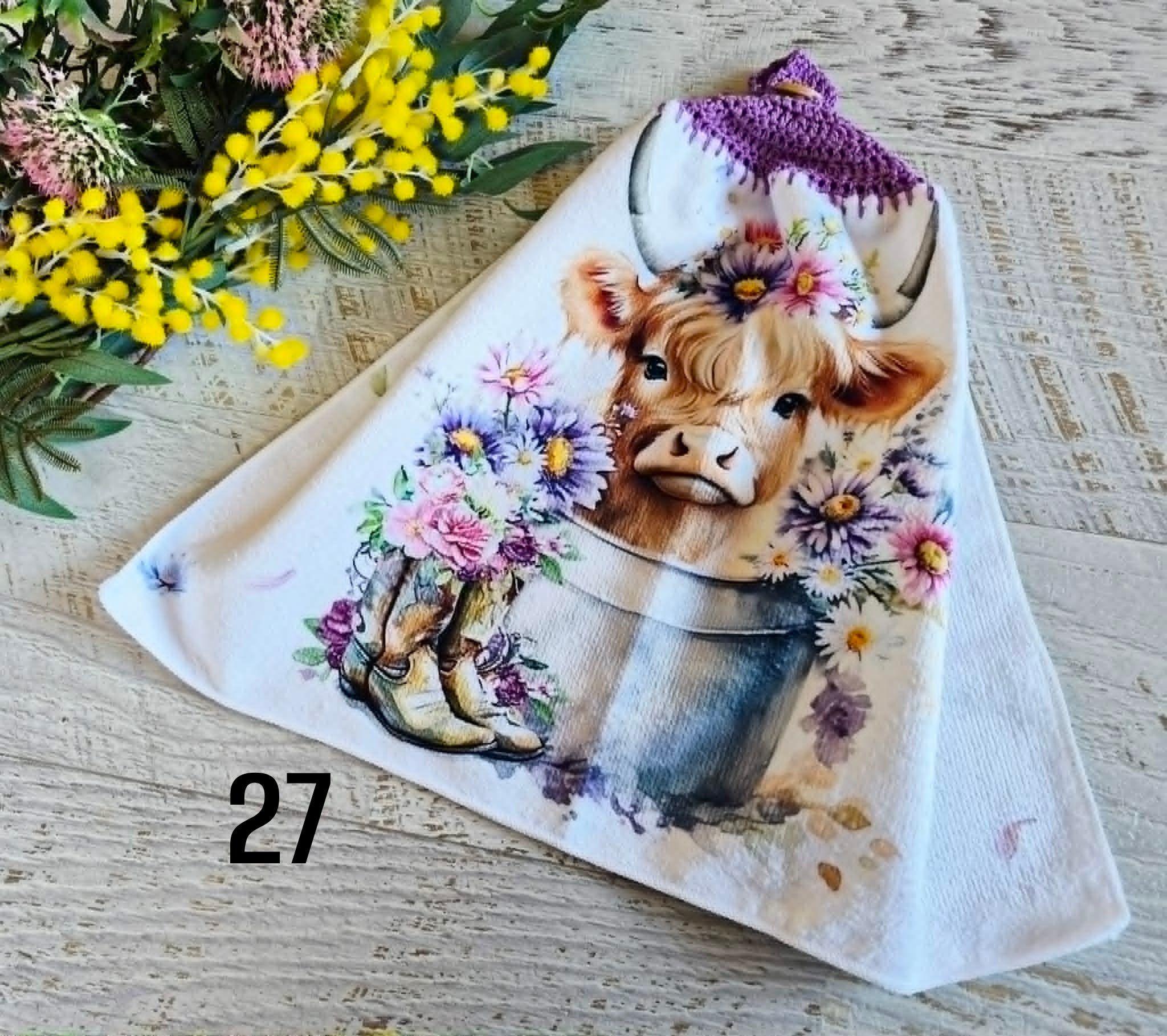 Kitchen Hand Towel | Hanging | Polyester Microfibre | SINGLE LAYER | 9 Styles - 19 - 27
