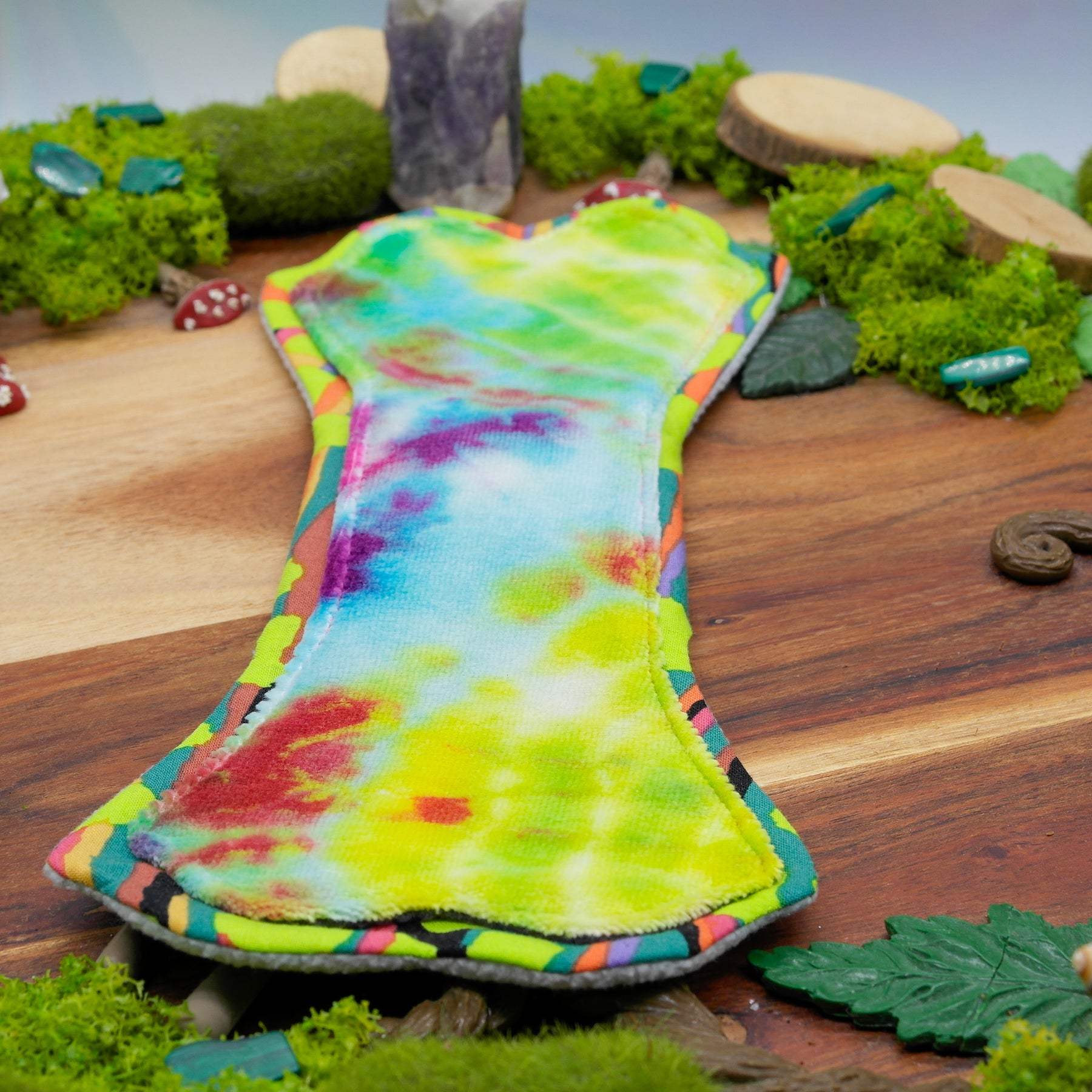 Soft australian handmade Reusable cloth pad 10" Moderate (LOA) - colour explosion