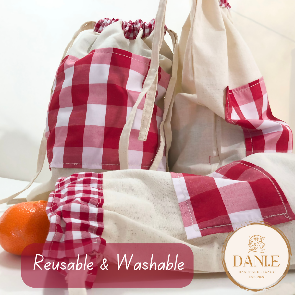 Set of 4 Produce bag, Eco friendly produce bag, Reusable veggie bags