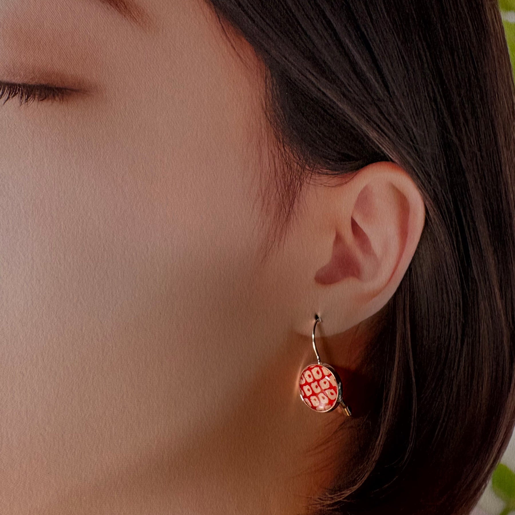 Japanese paper Resin earrings