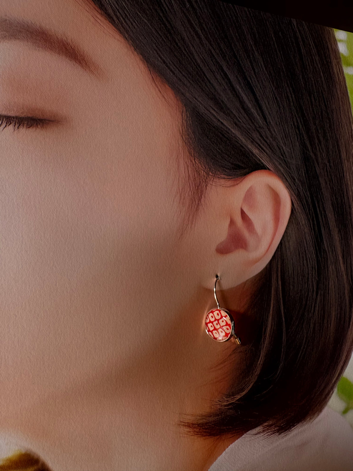 Japanese paper Resin earrings