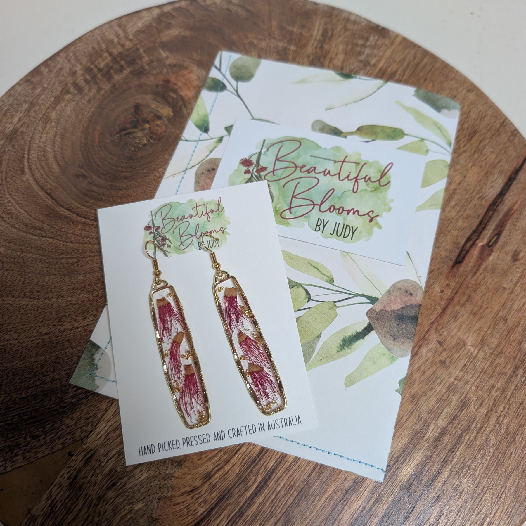 Elegant earrings, Australian flowering gum