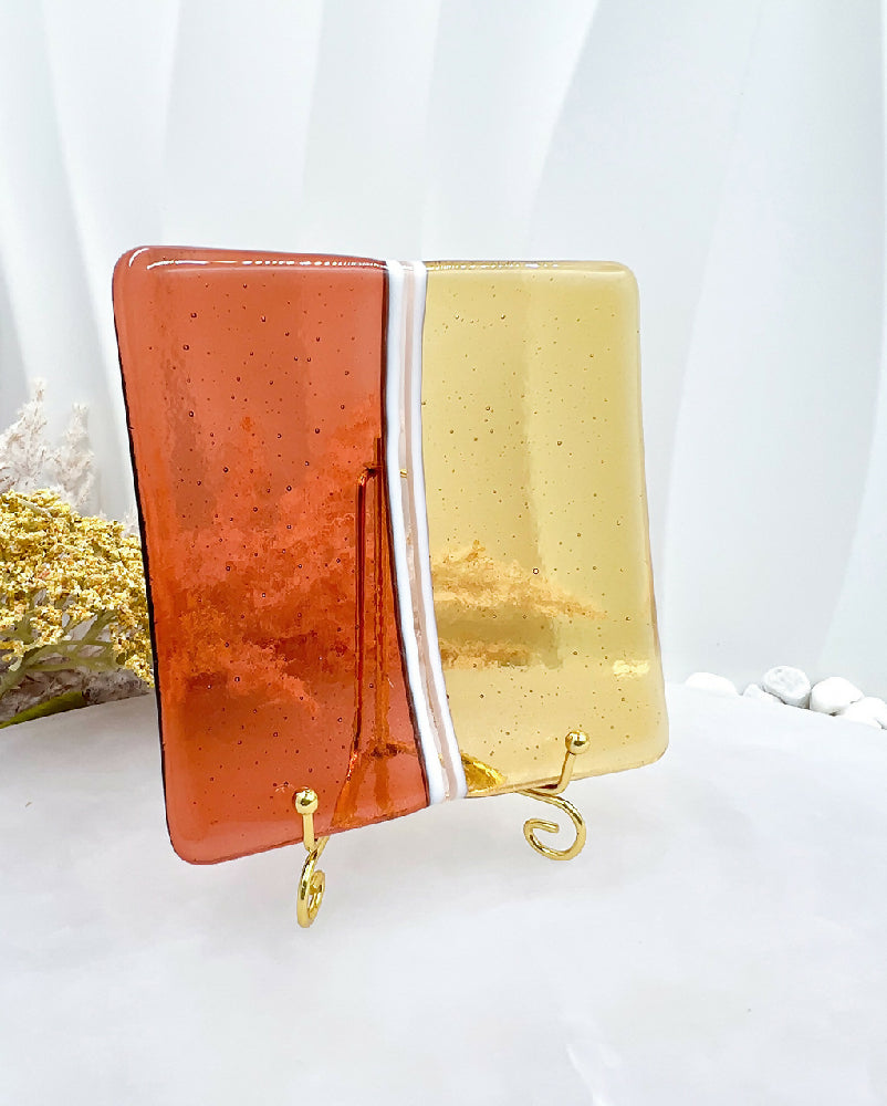 Duo Plate - Coral Striker Amber - front