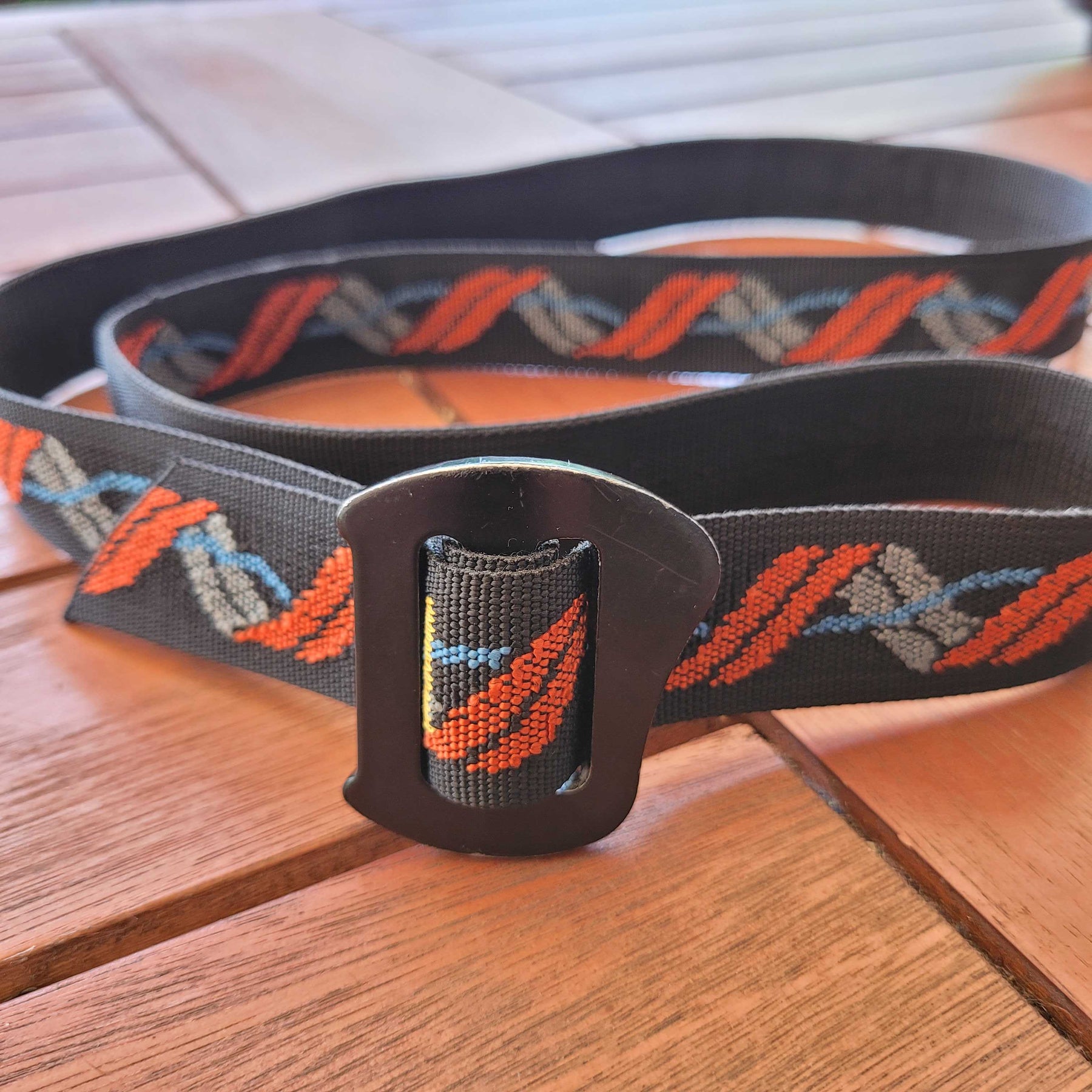 Upcycled Harness Belt [Orange Wave]