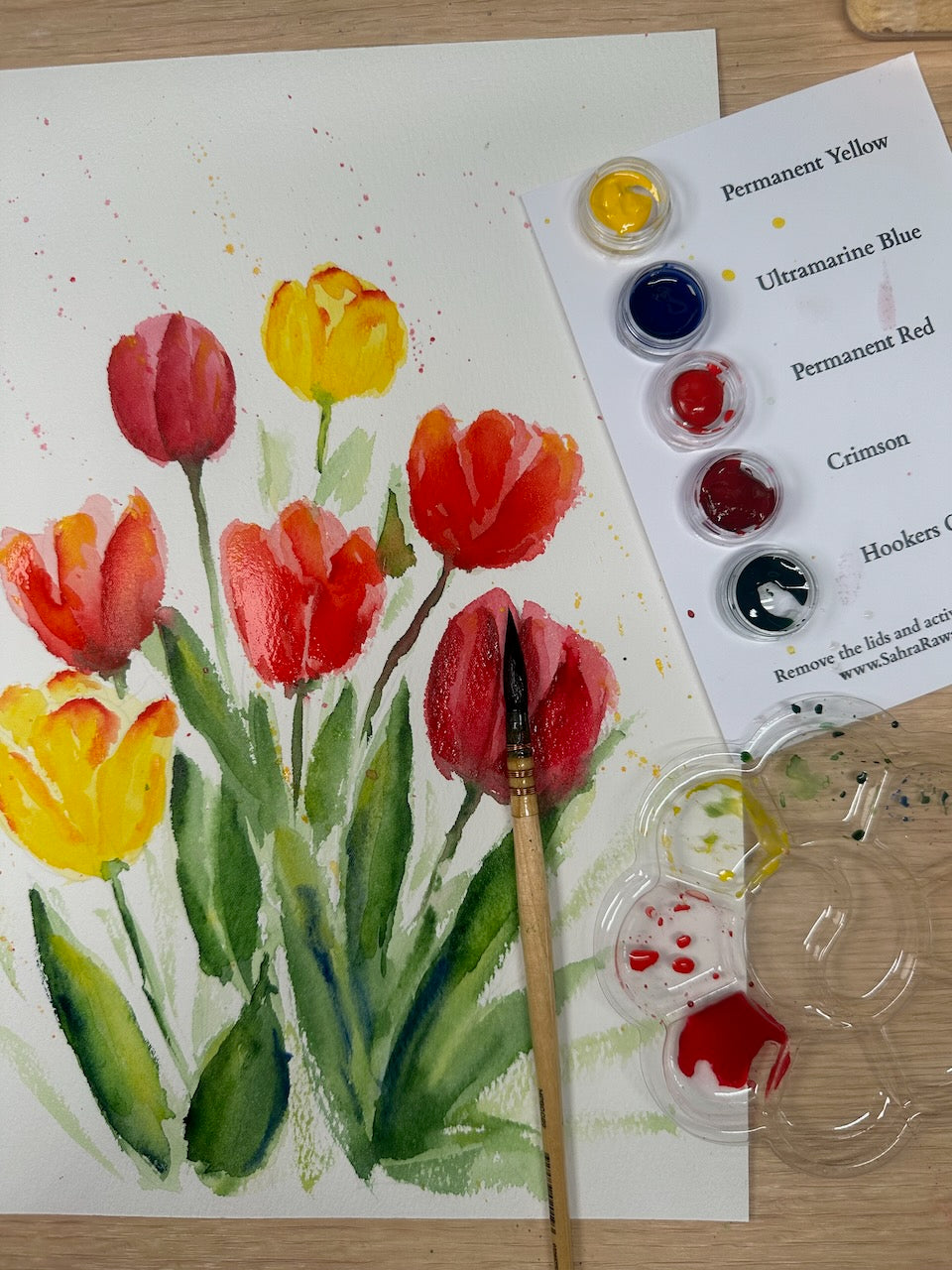 Watercolour Painting Kit ~ Tulips