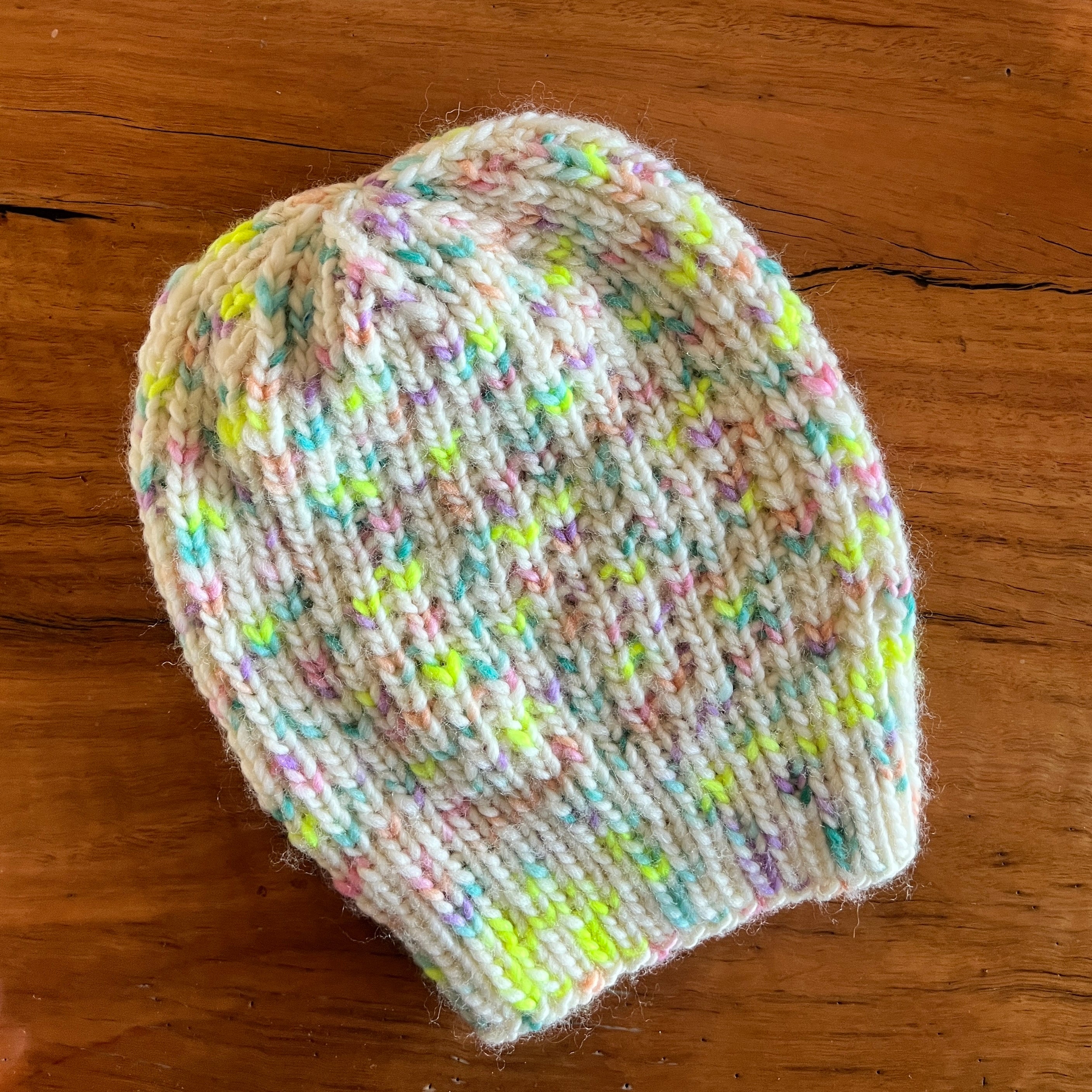 100% Wool love your lands slouchy beanie