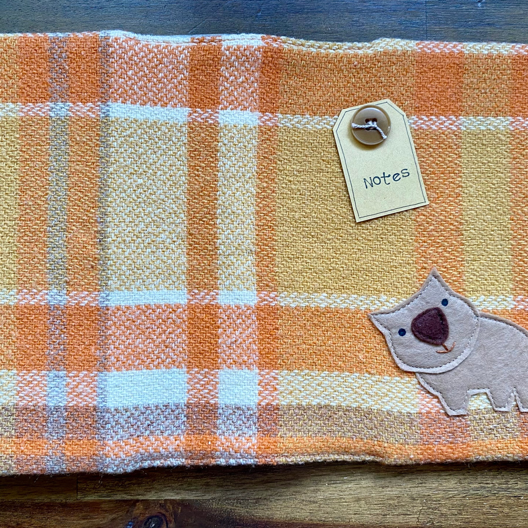 A5 Upcycled Notebook Wombat - Orange