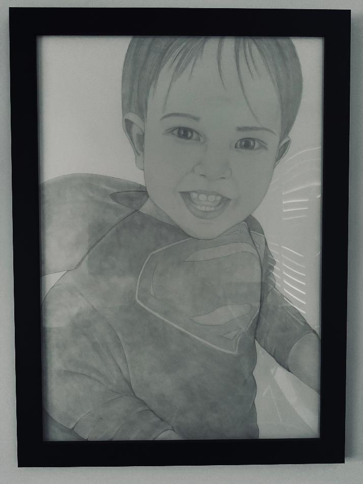 Commissioned custom portrait, hand drawn