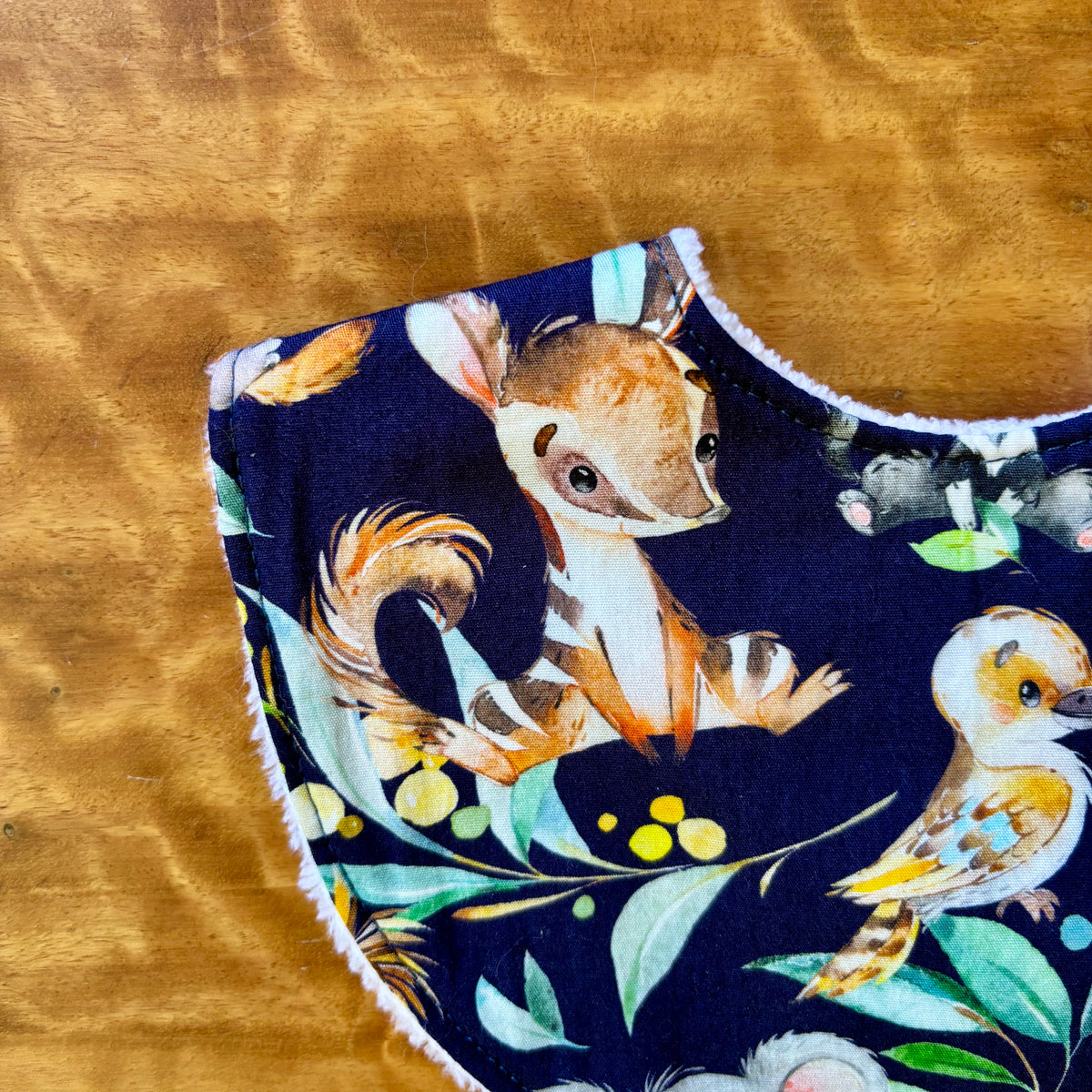 Baby Bib and Burp Cloth Set | Blue Aussie Animals | Ready to ship