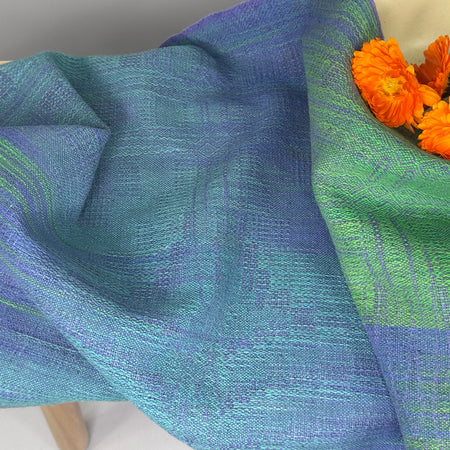 Hand-Dyed and Handwoven Linen/Cotton Tea Towels (Lilac weft)