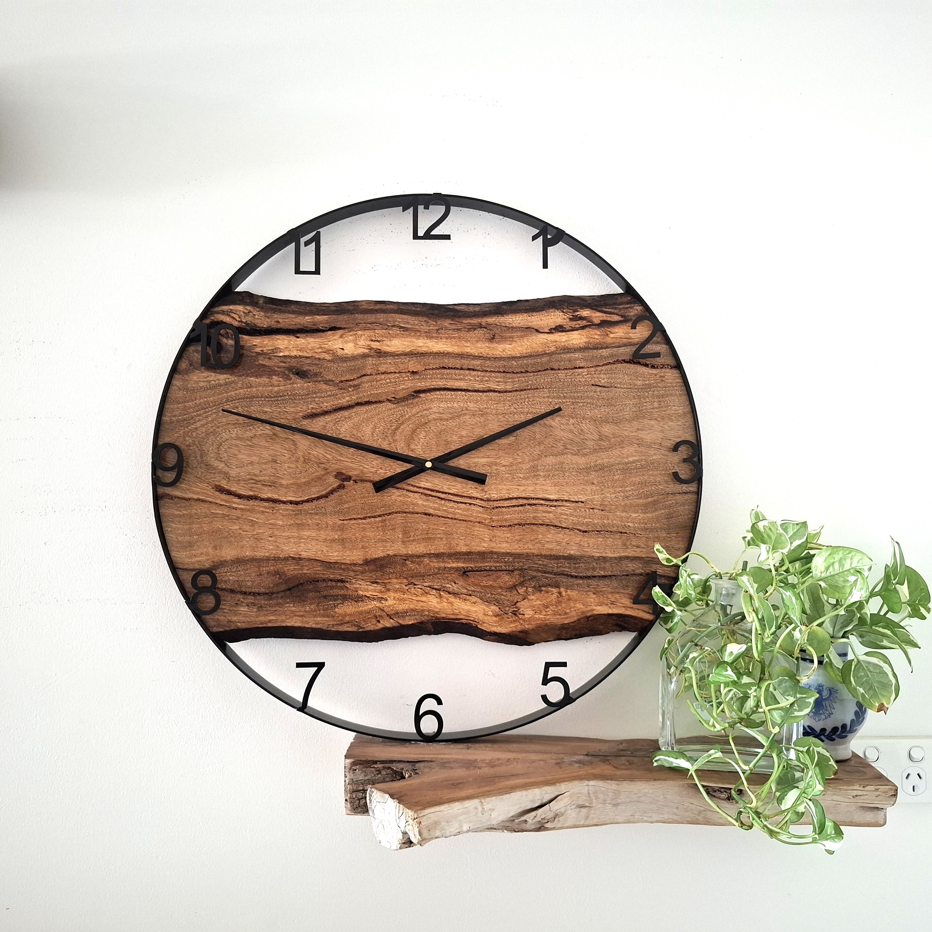 Large Wooden Wall Clock: Wall Clock Handmade