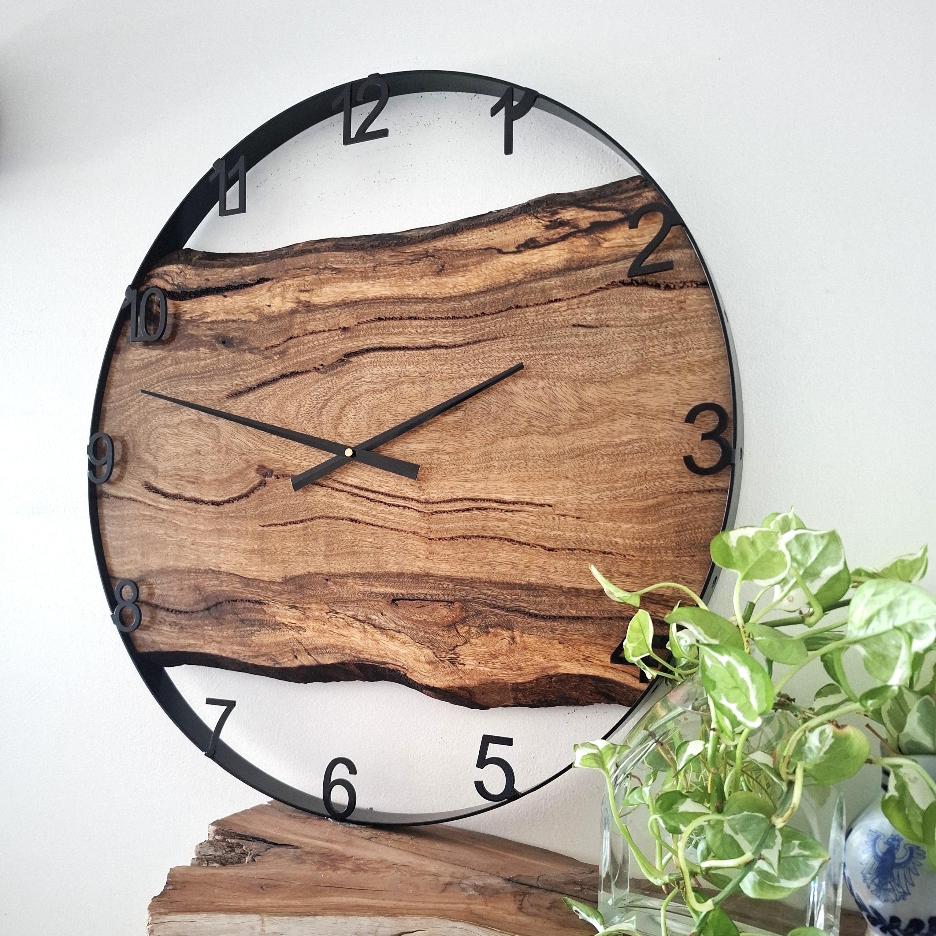 Large Wooden Wall Clock: Wall Clock Handmade