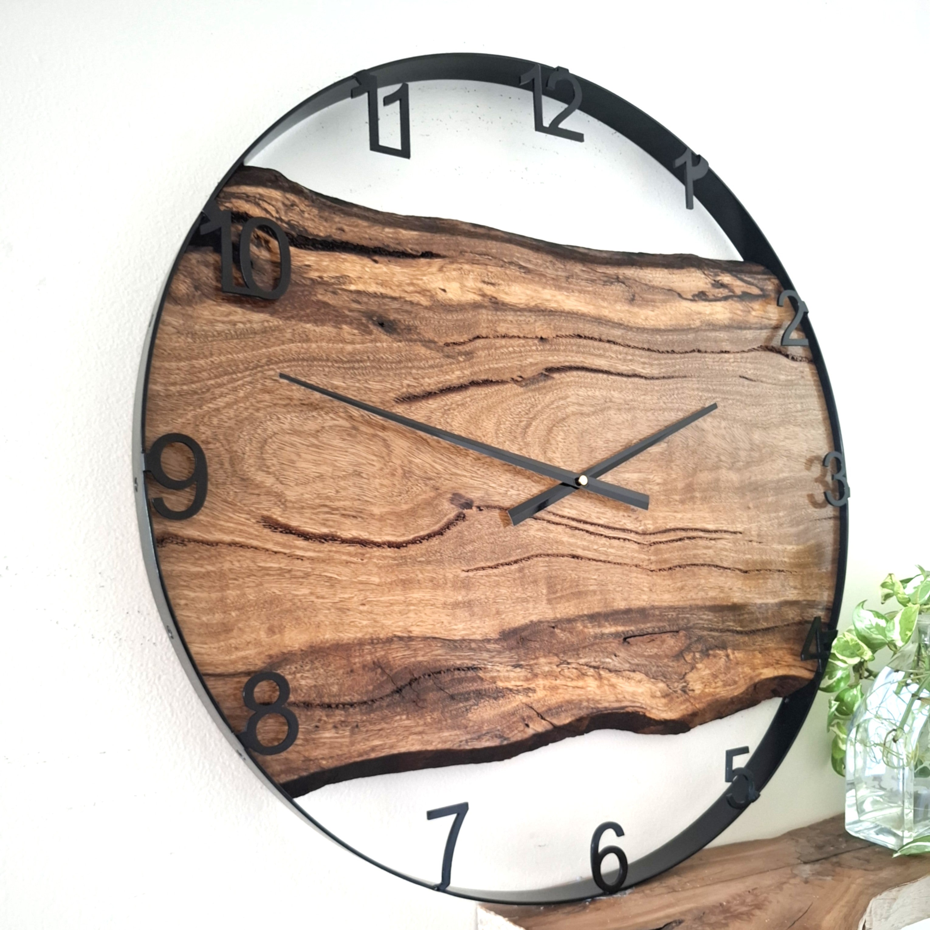 Large Wooden Wall Clock: Wall Clock Handmade