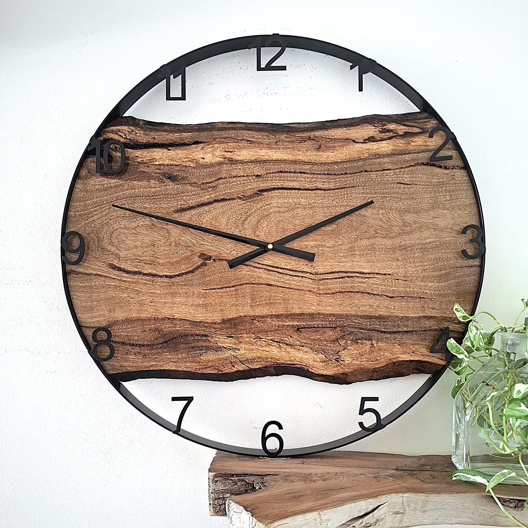 Custom Wooden Wall Clock, Australian Made Gift for 5th Wedding Anniversary, Personal Gift for Wedding , Statement present for Wood Lover