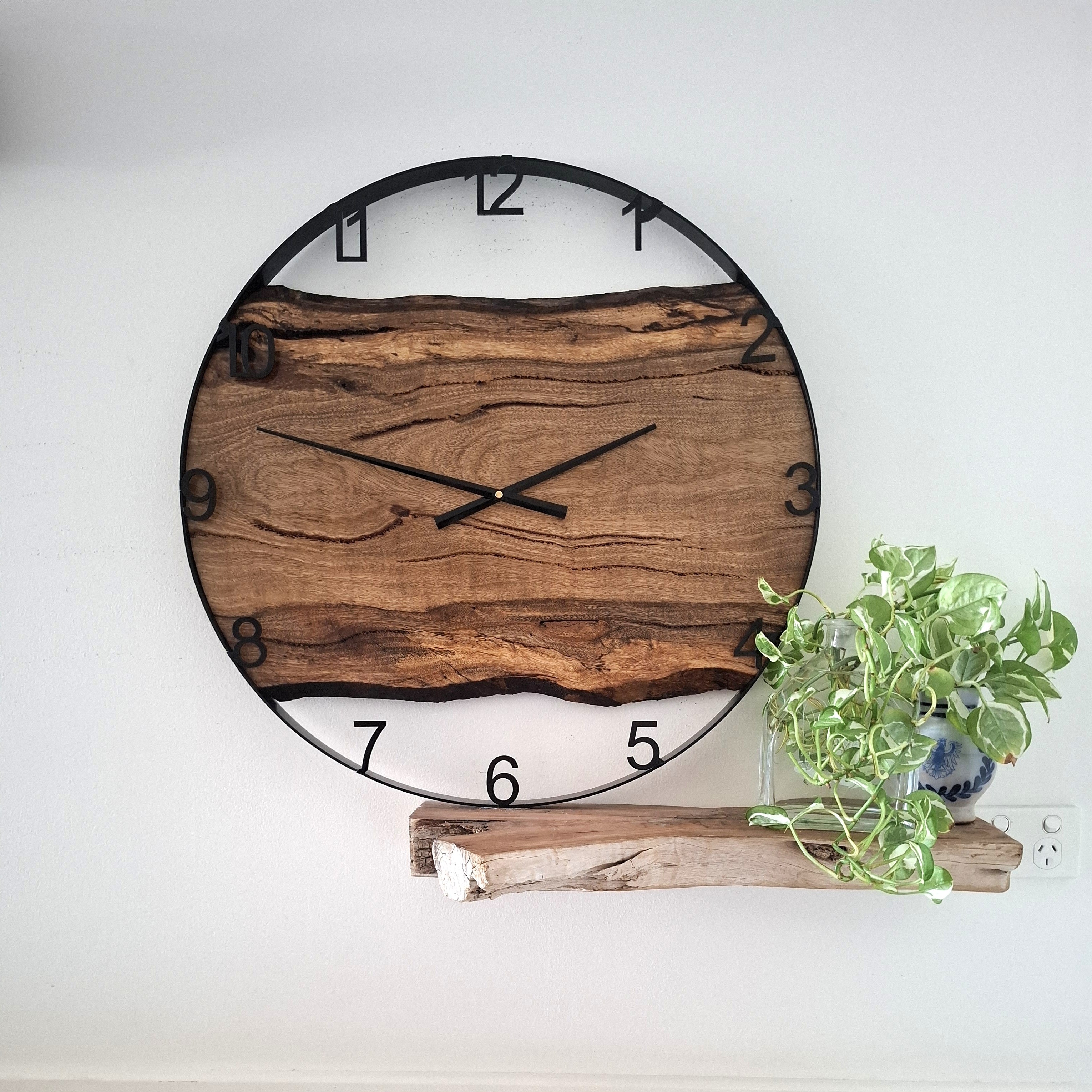 Large Wooden Wall Clock: Wall Clock Handmade
