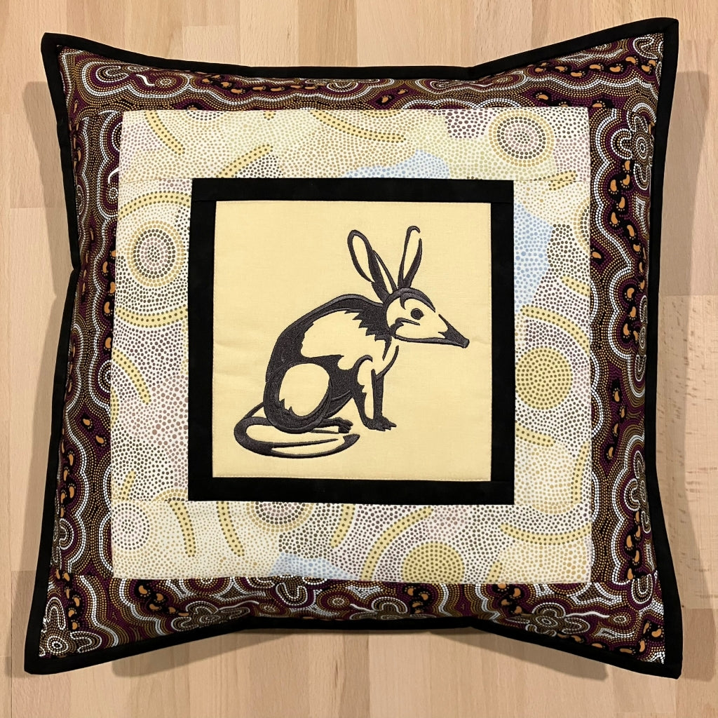 handmade Australian native quilted - bilby & dingo