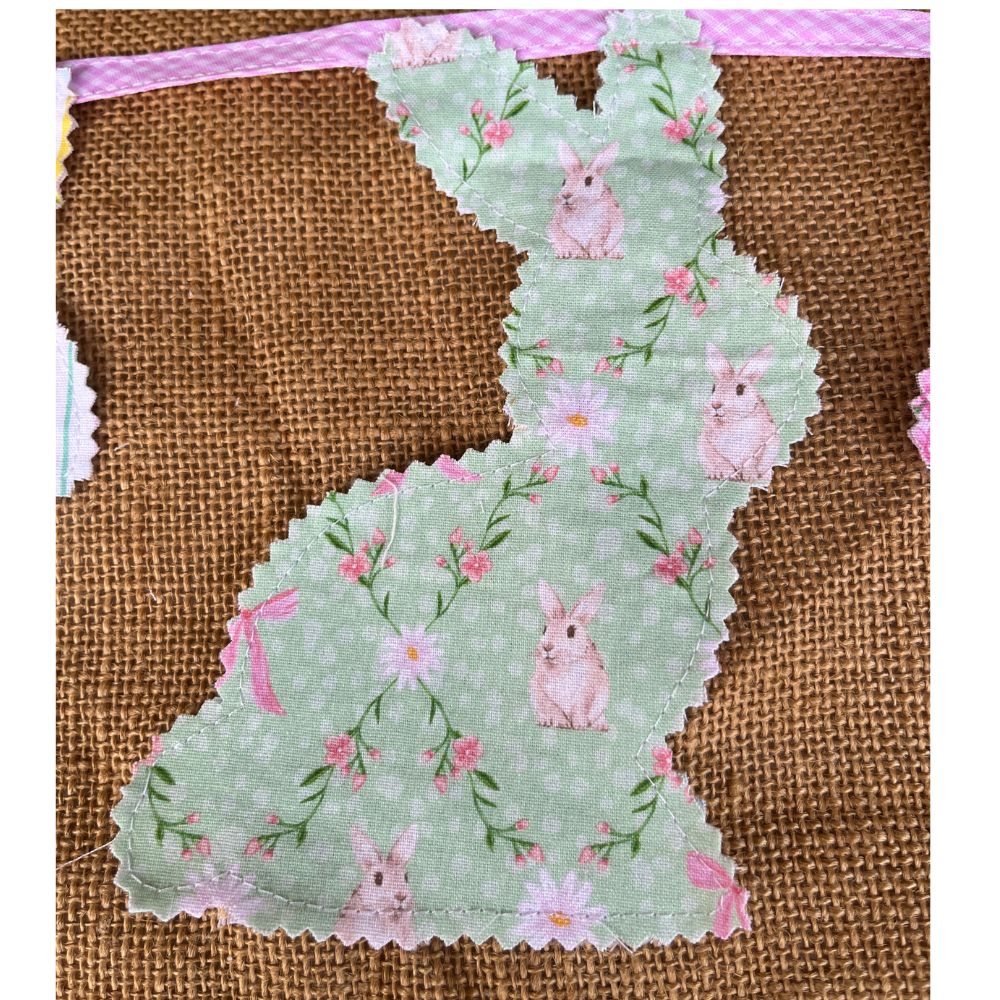 Bunny shaped bunting | green | easter bunting | keepsake | 2.5m long